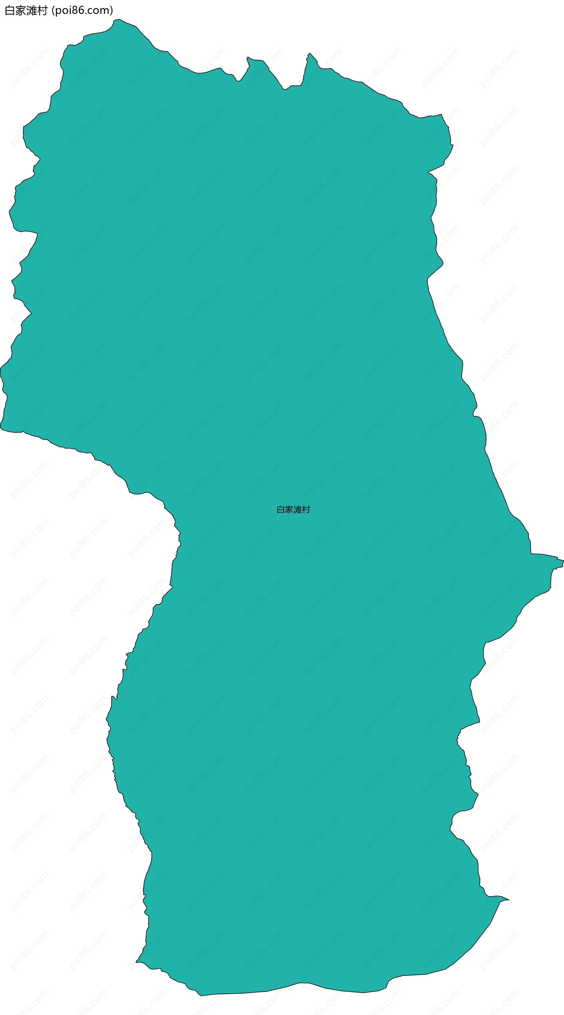 白家滩村边界地图