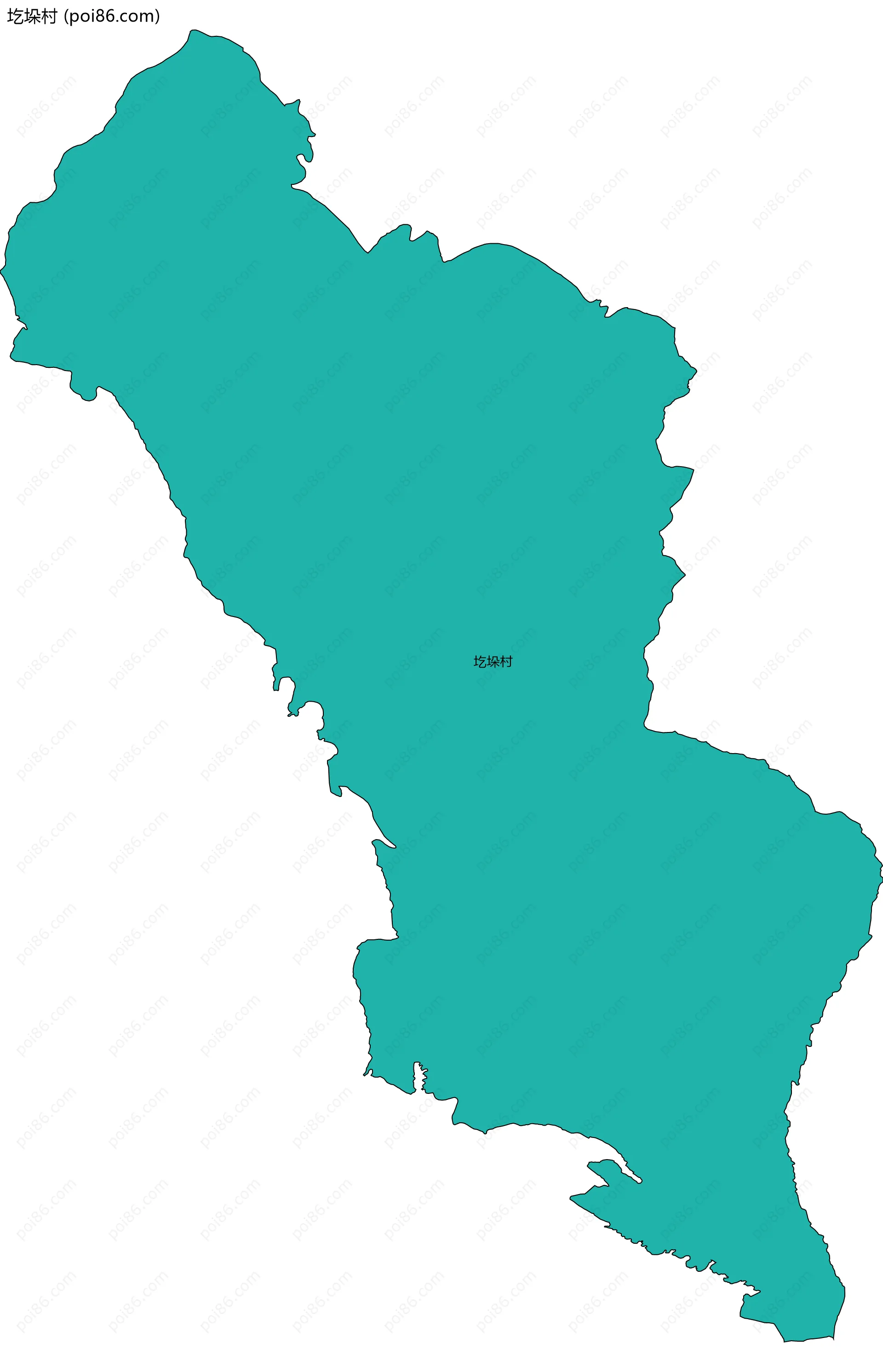 圪垛村边界地图