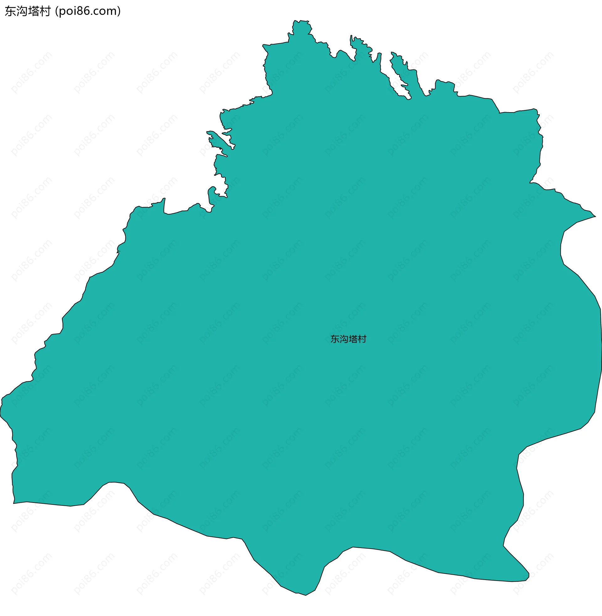 东沟塔村边界地图