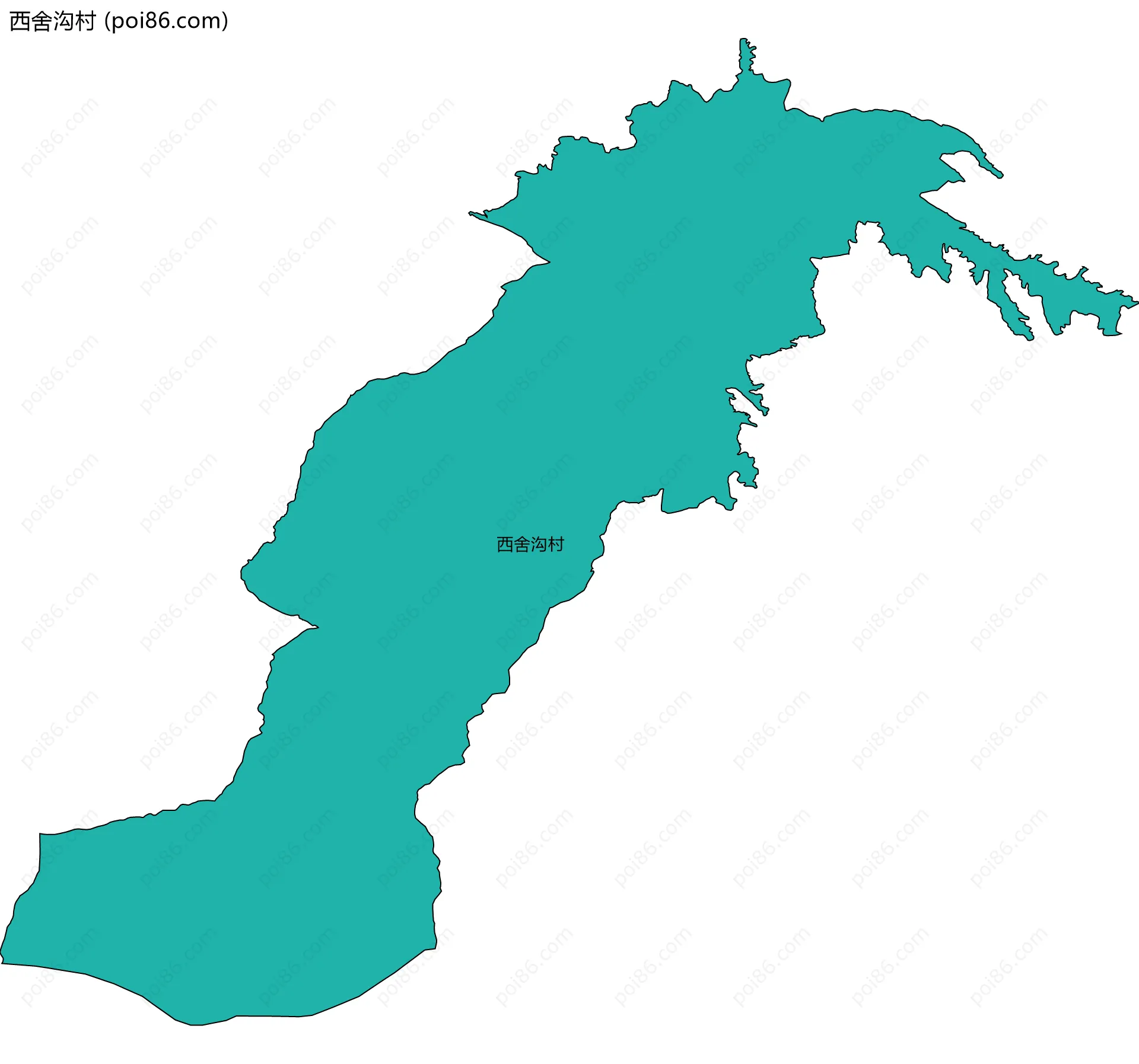 西舍沟村边界地图