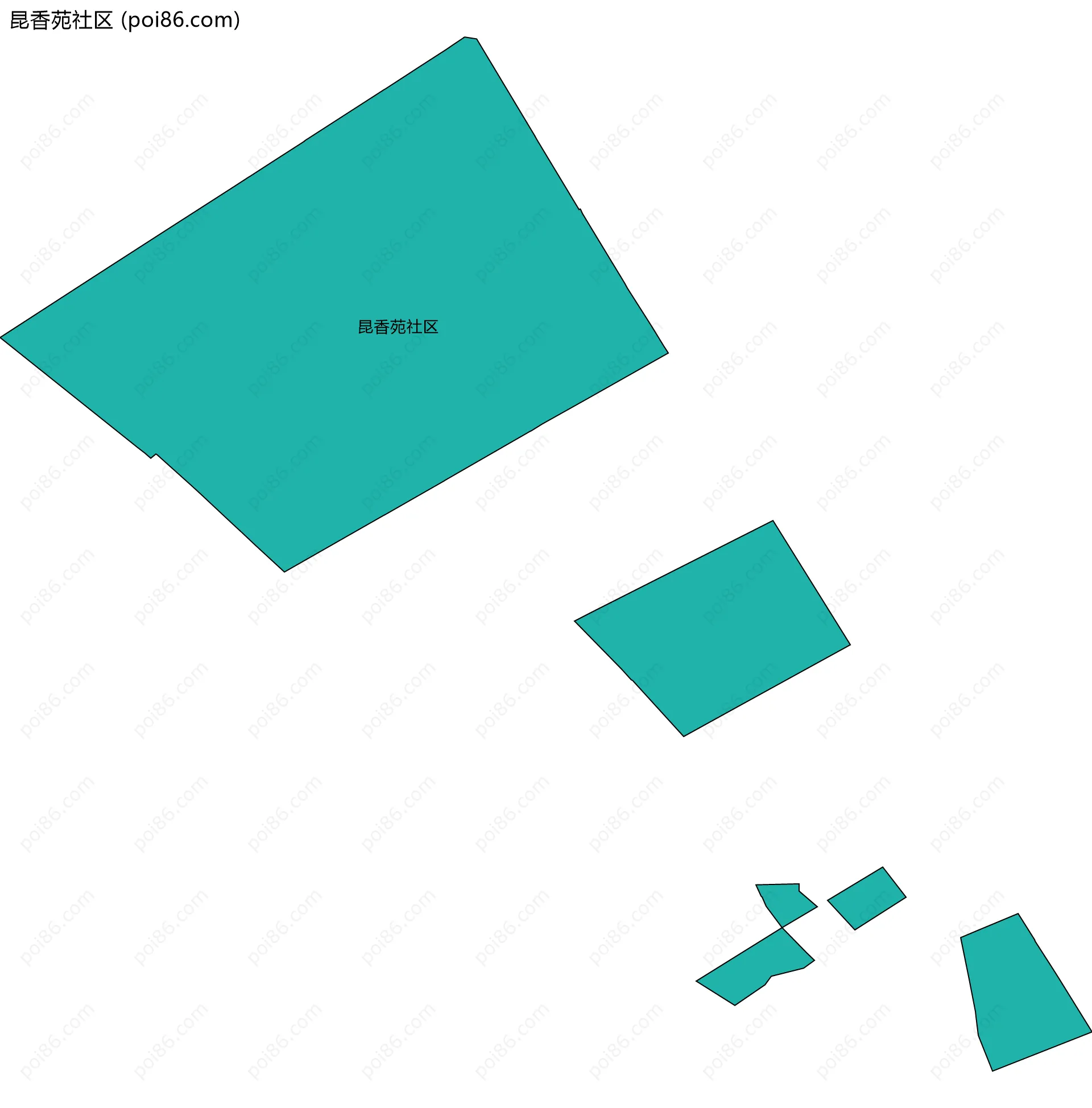昆香苑社区边界地图