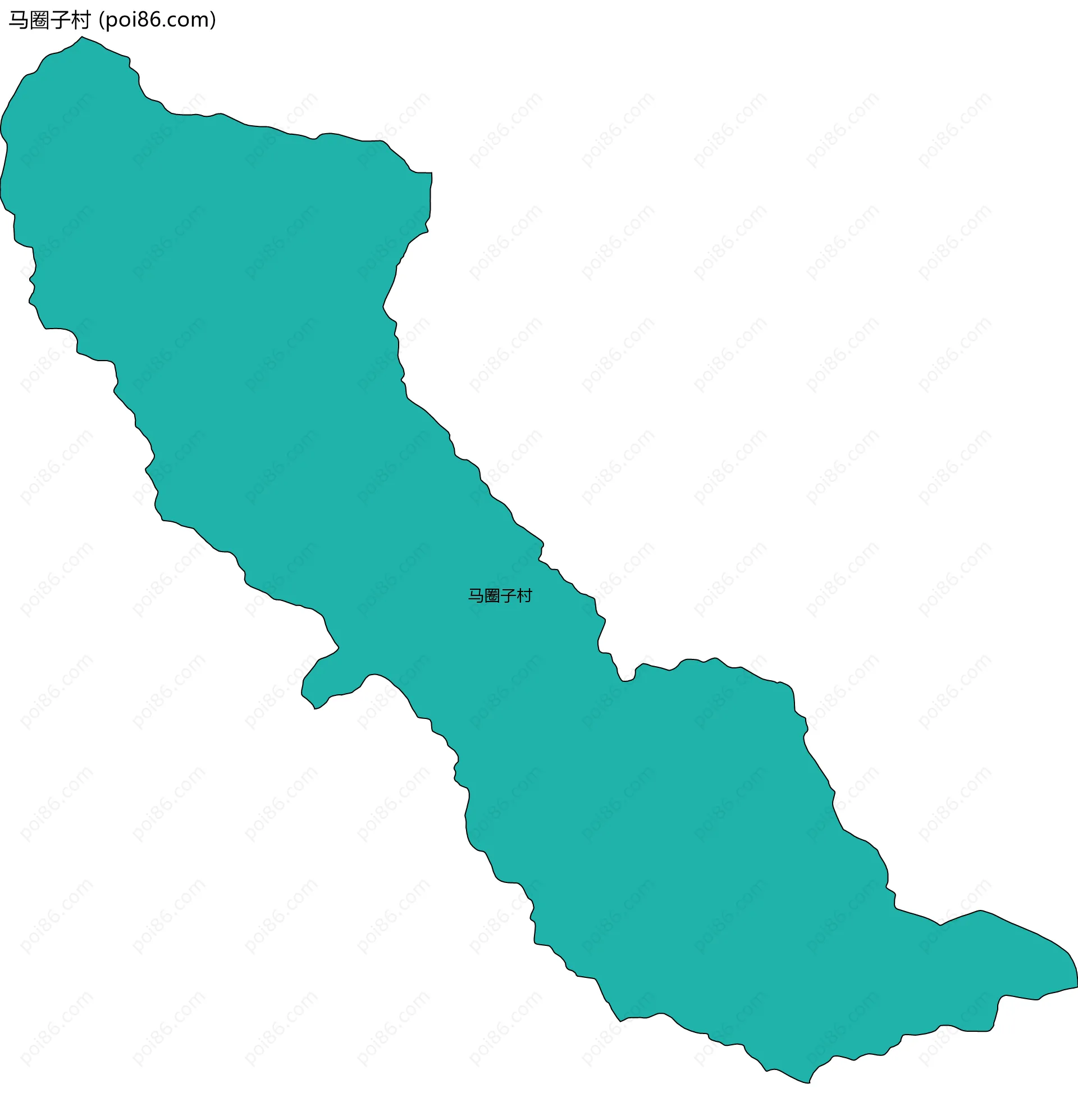 马圈子村边界地图