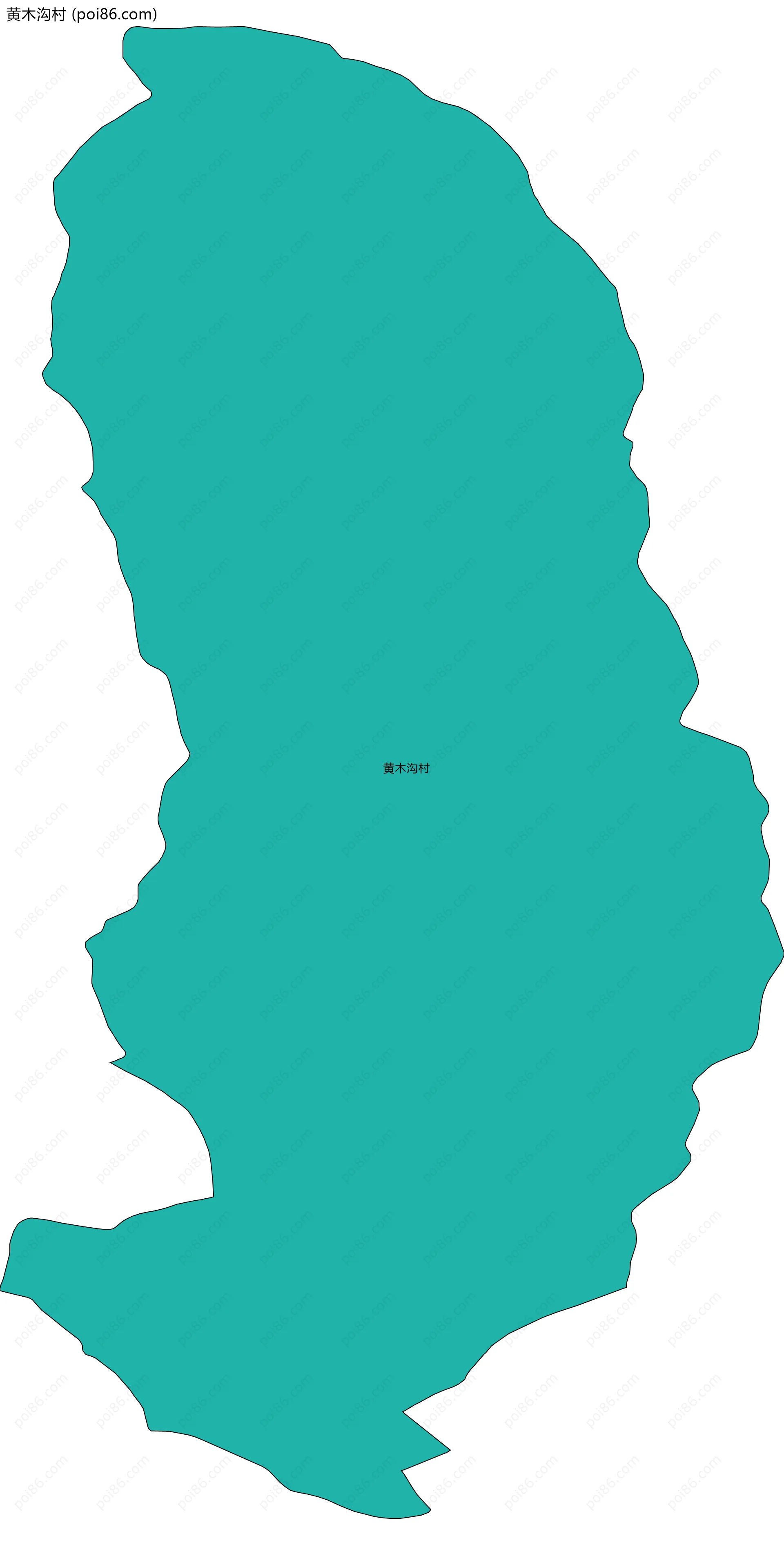 黄木沟村边界地图