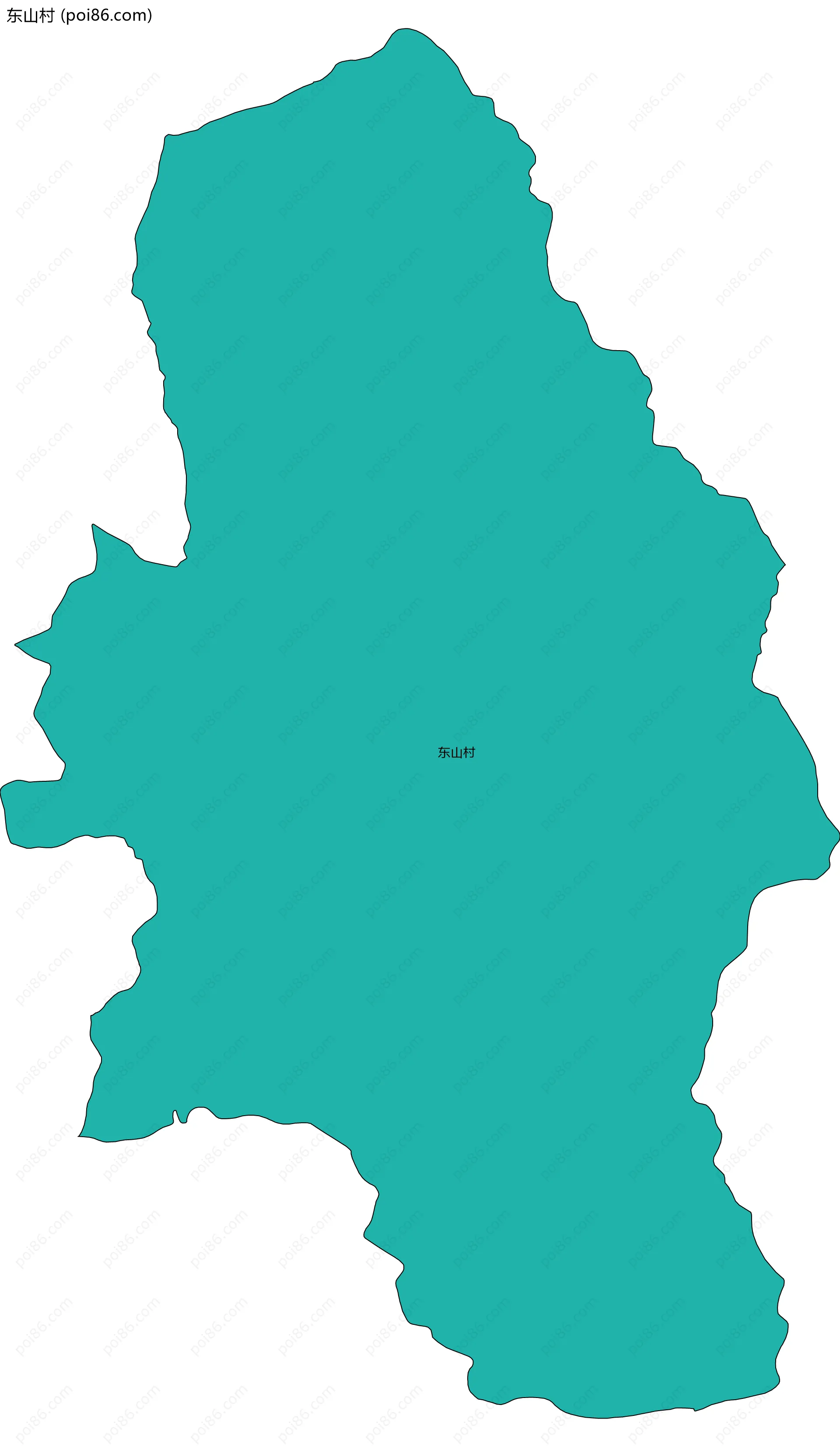 东山村边界地图