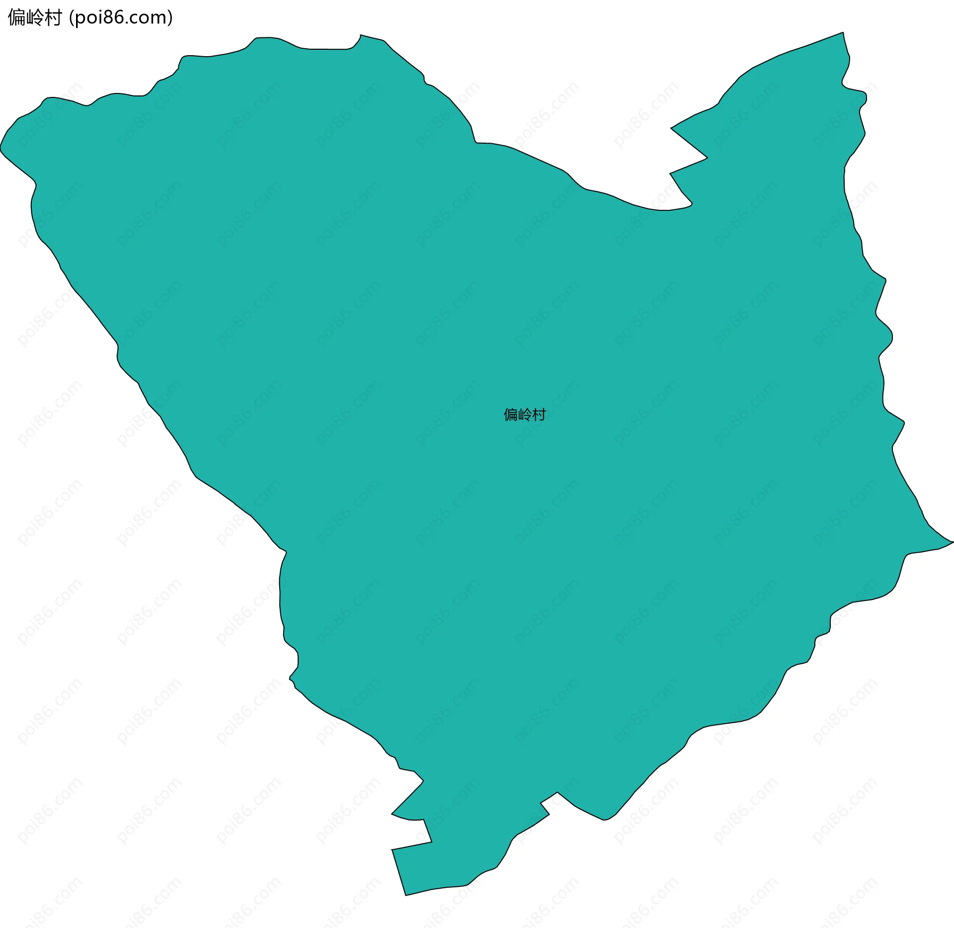 偏岭村边界地图