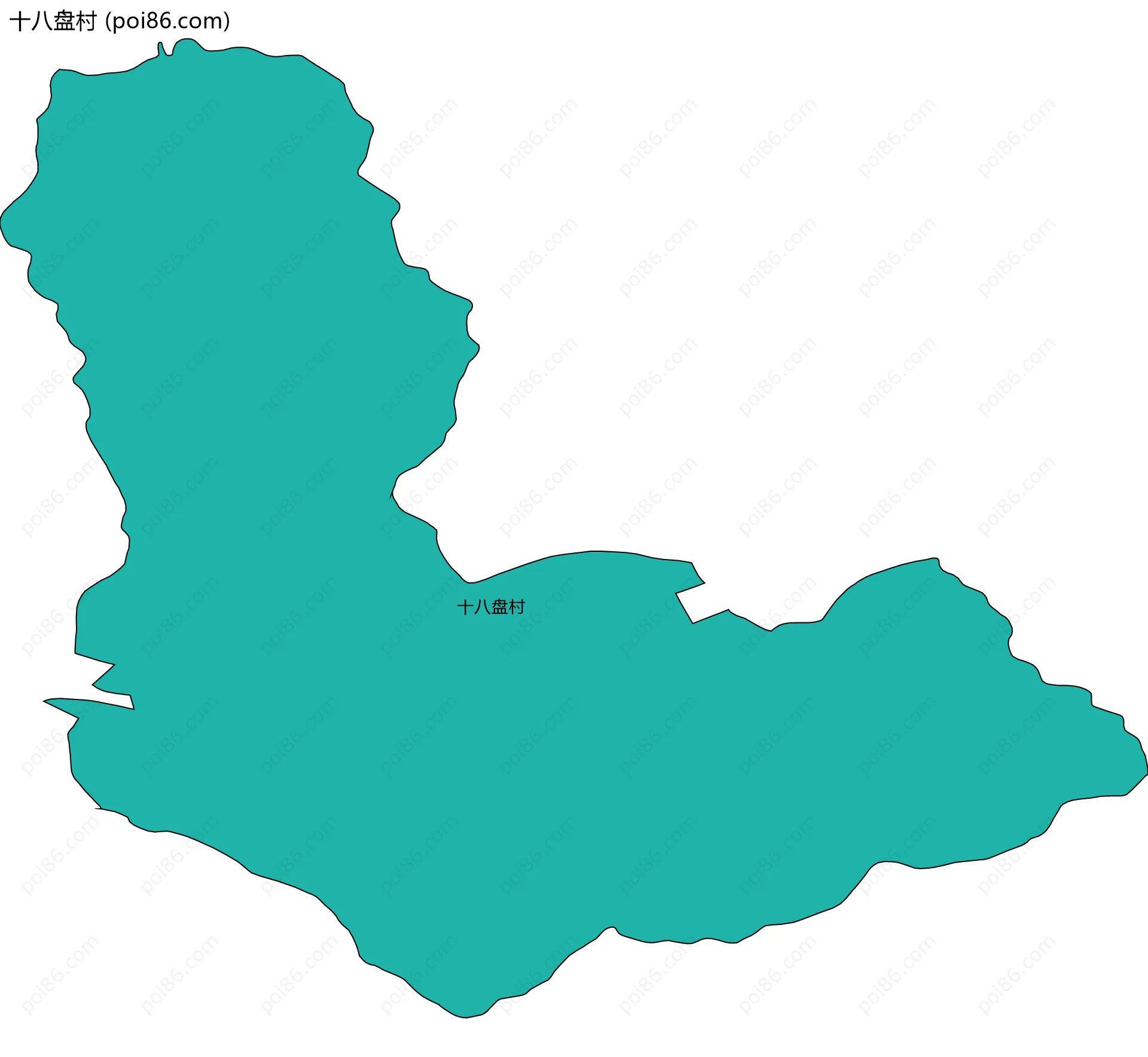 十八盘村边界地图