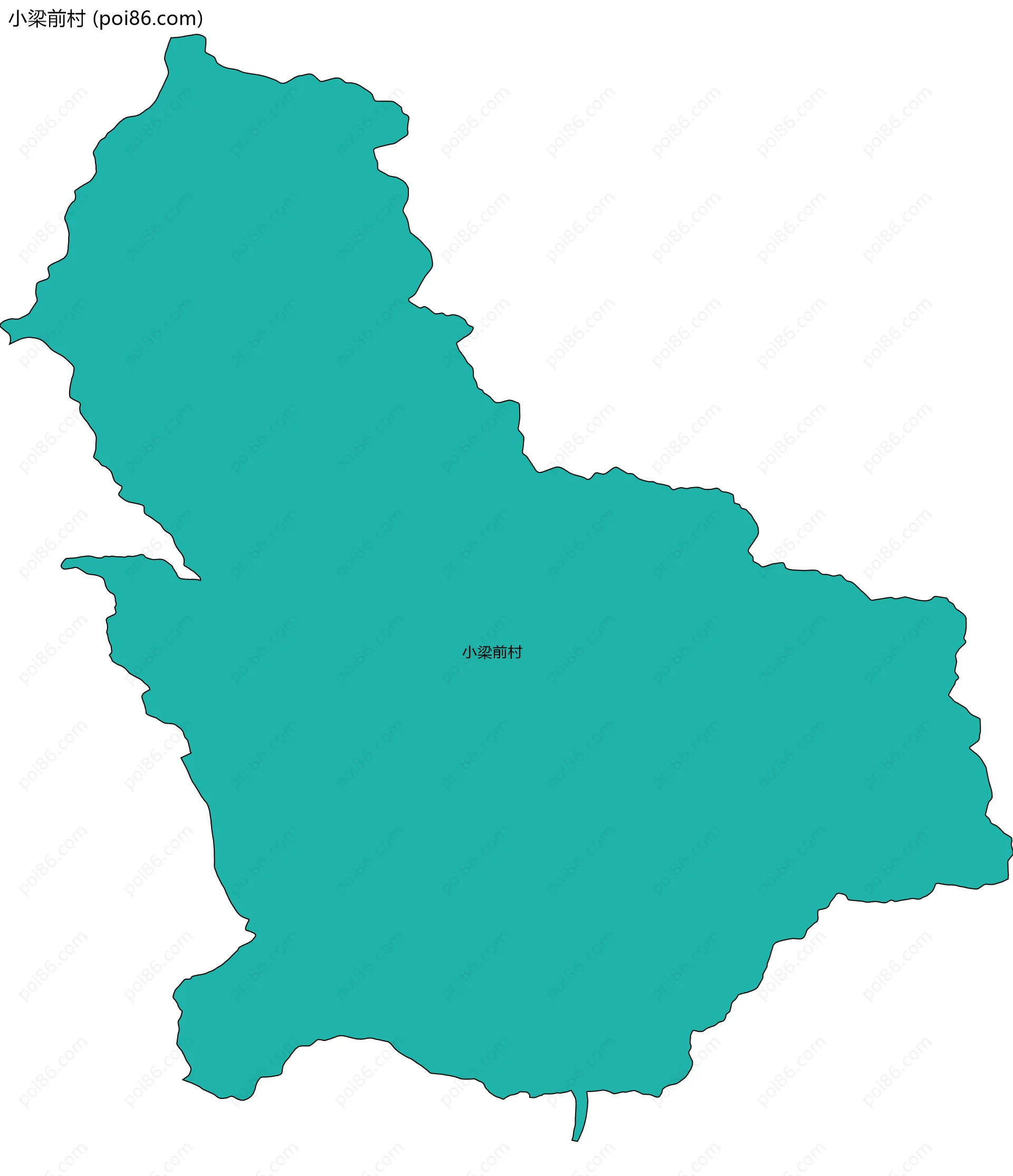 小梁前村边界地图
