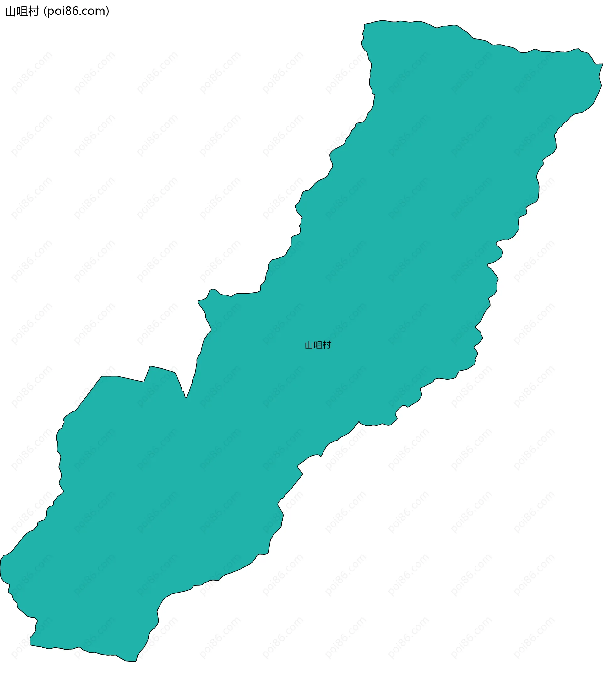 山咀村边界地图