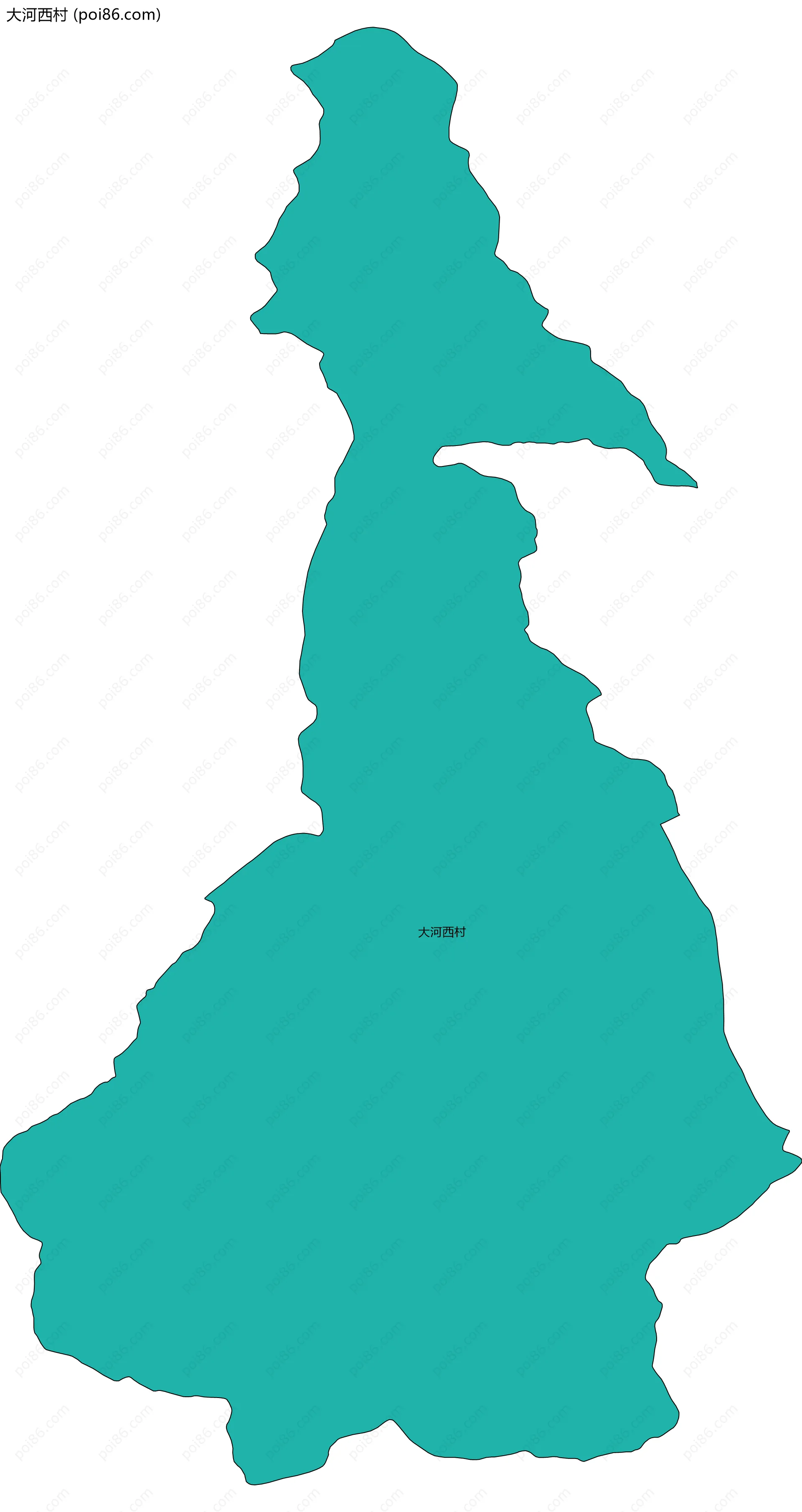 大河西村边界地图