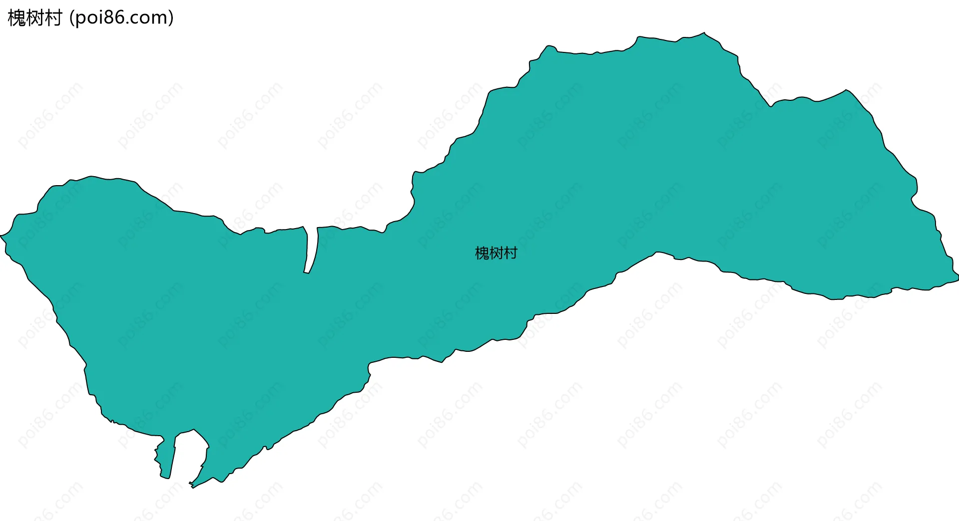 槐树村边界地图