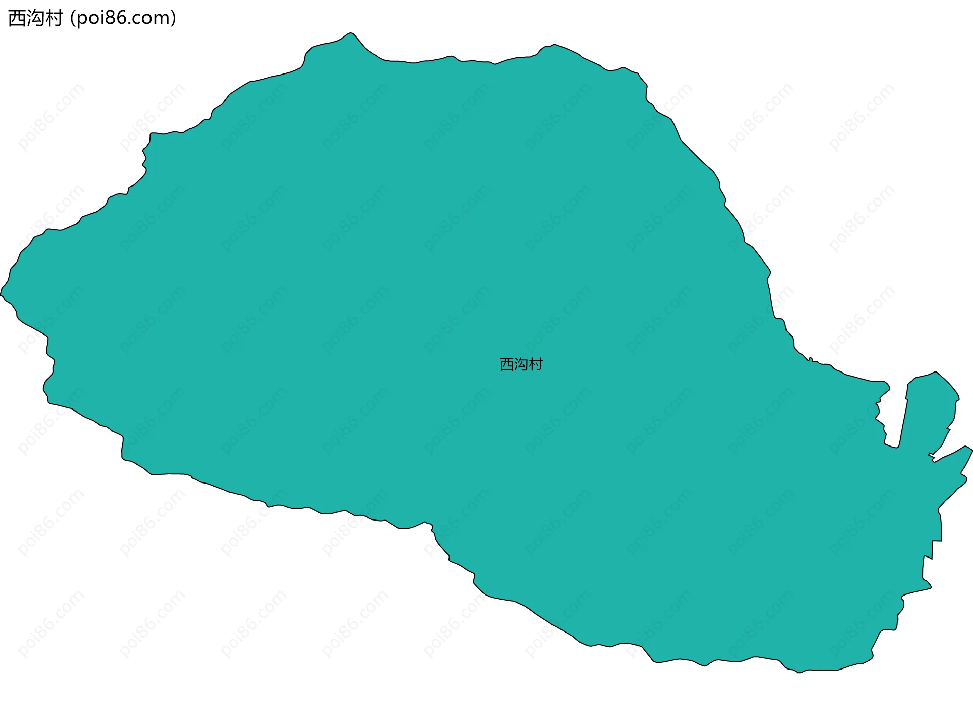 西沟村边界地图