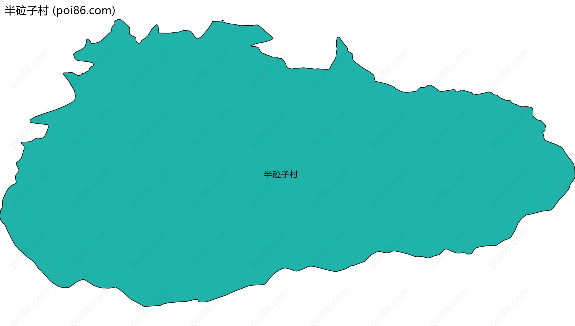 半砬子村边界地图