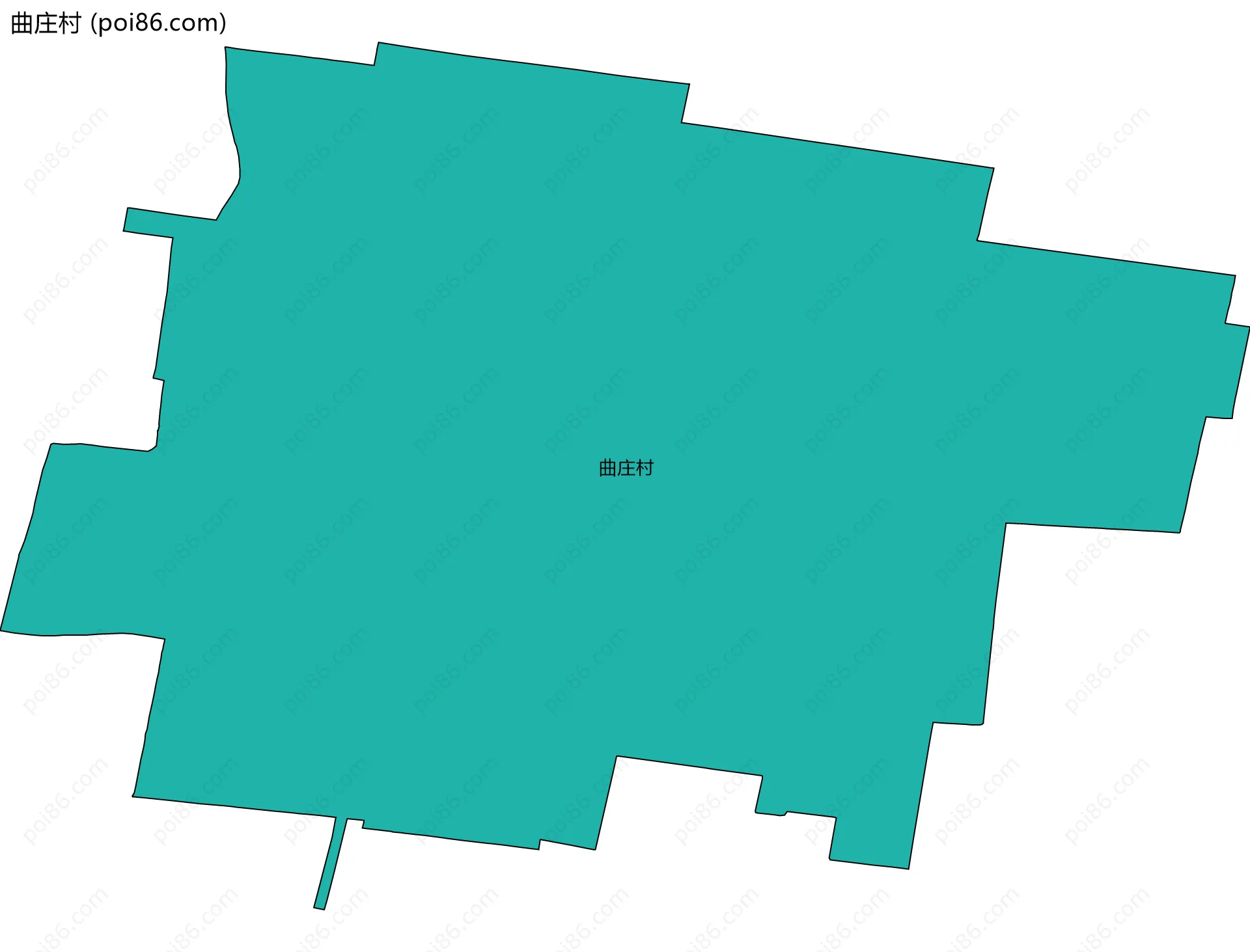 曲庄村边界地图