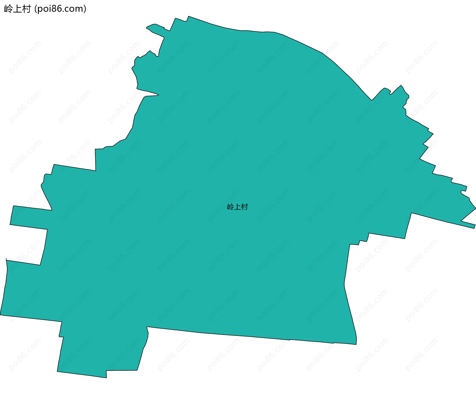 岭上村边界地图