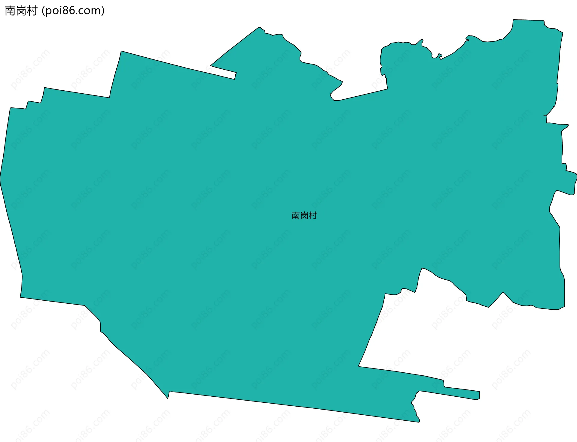 南岗村边界地图