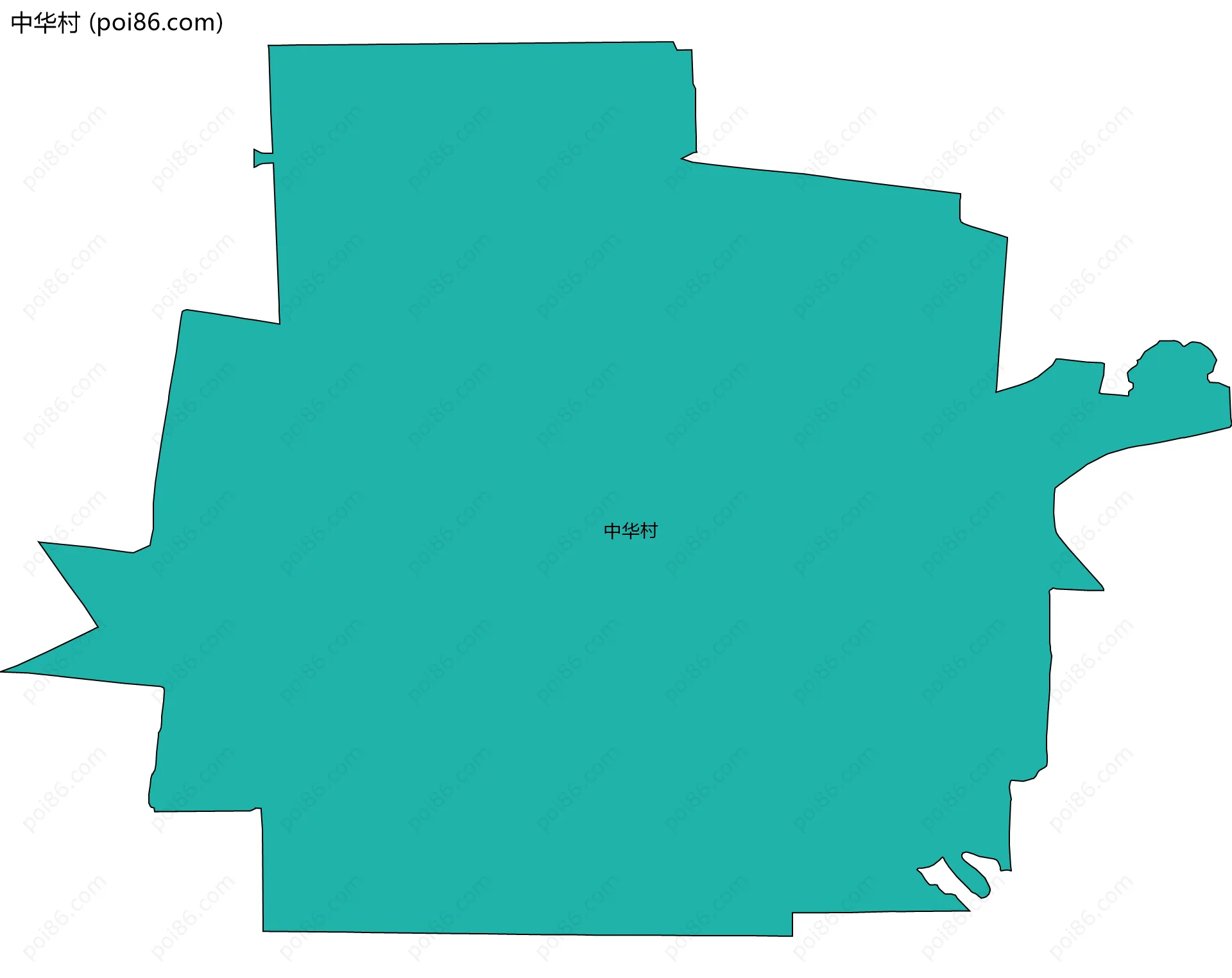 中华村边界地图