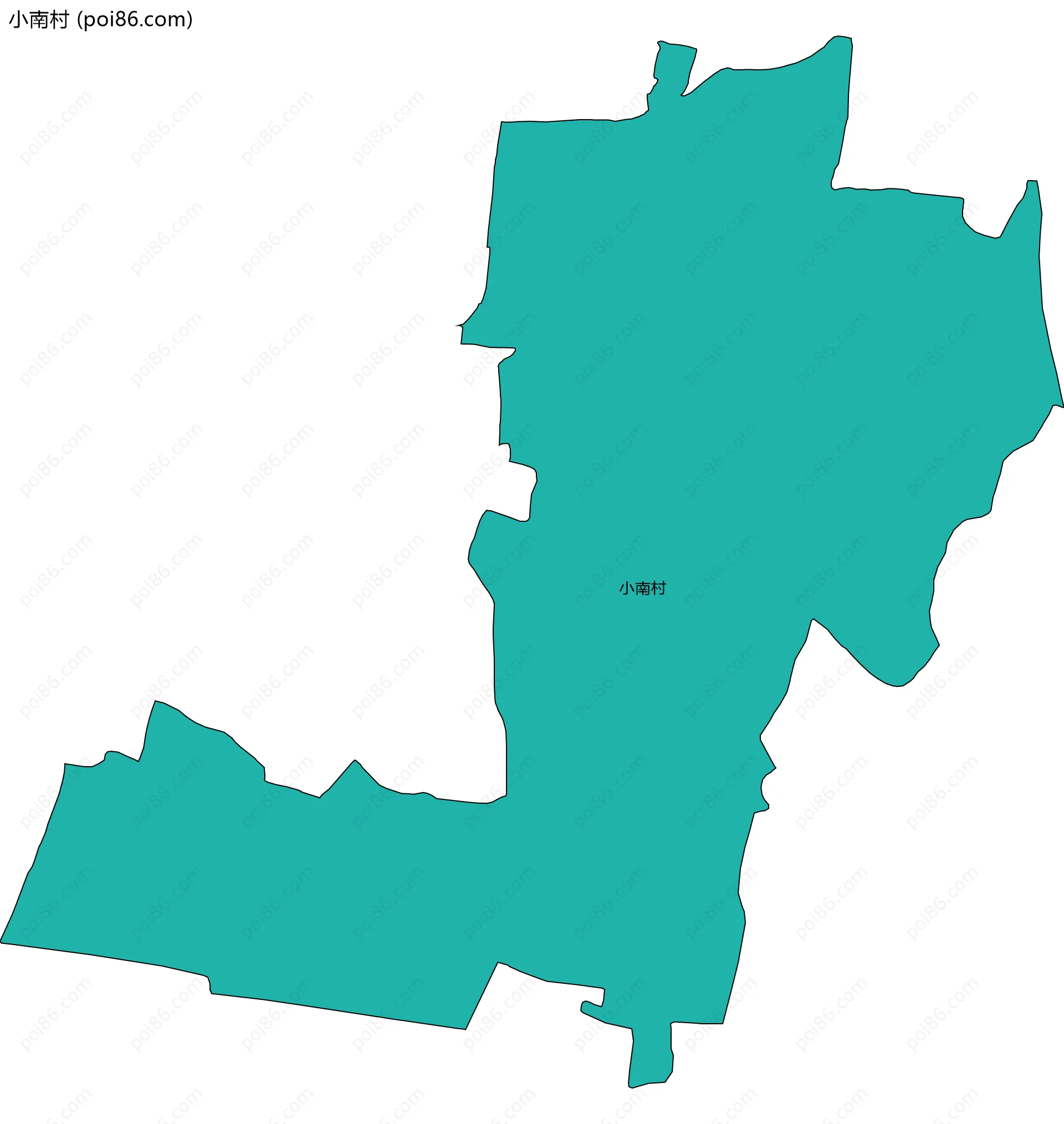 小南村边界地图
