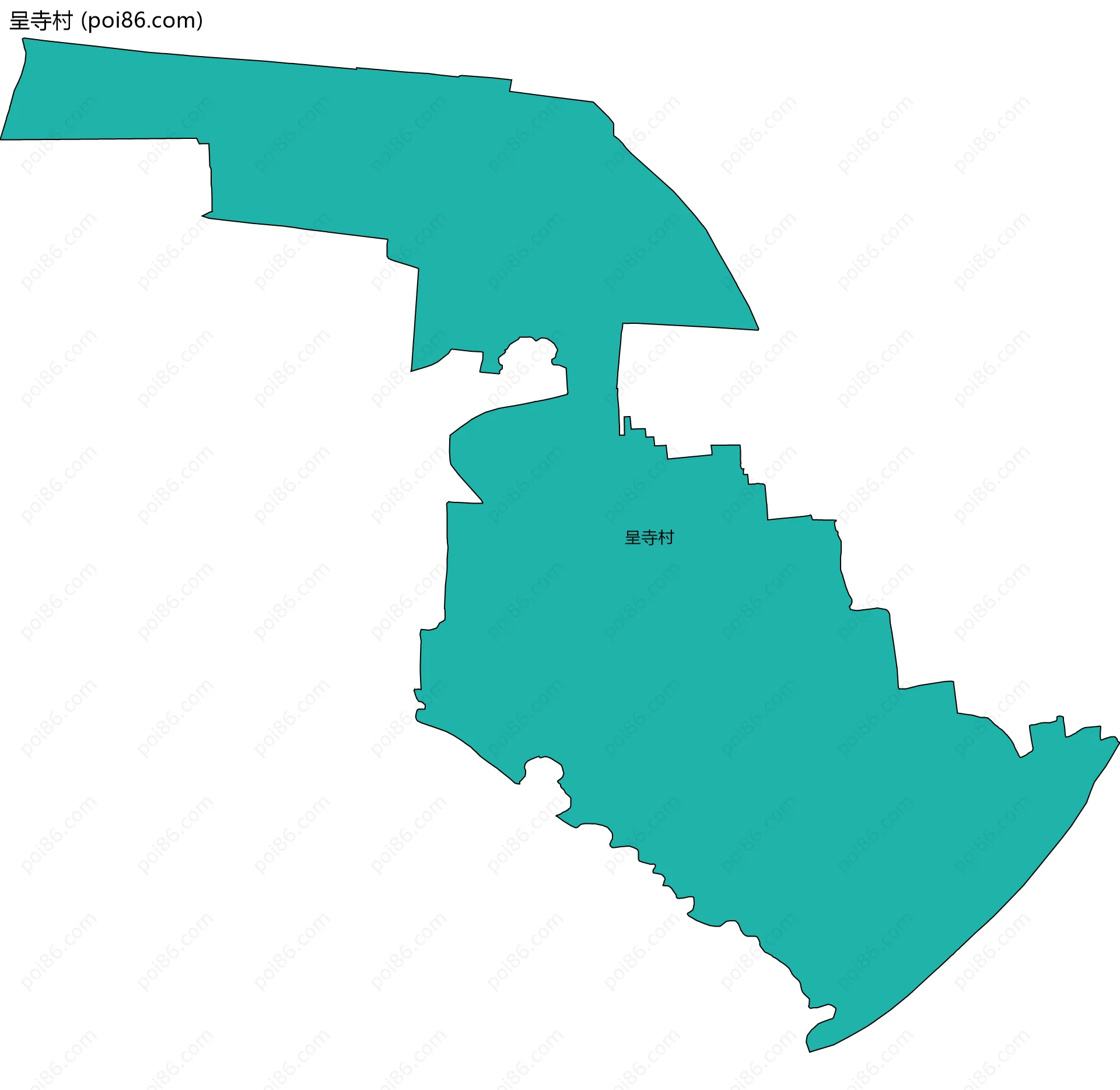 呈寺村边界地图