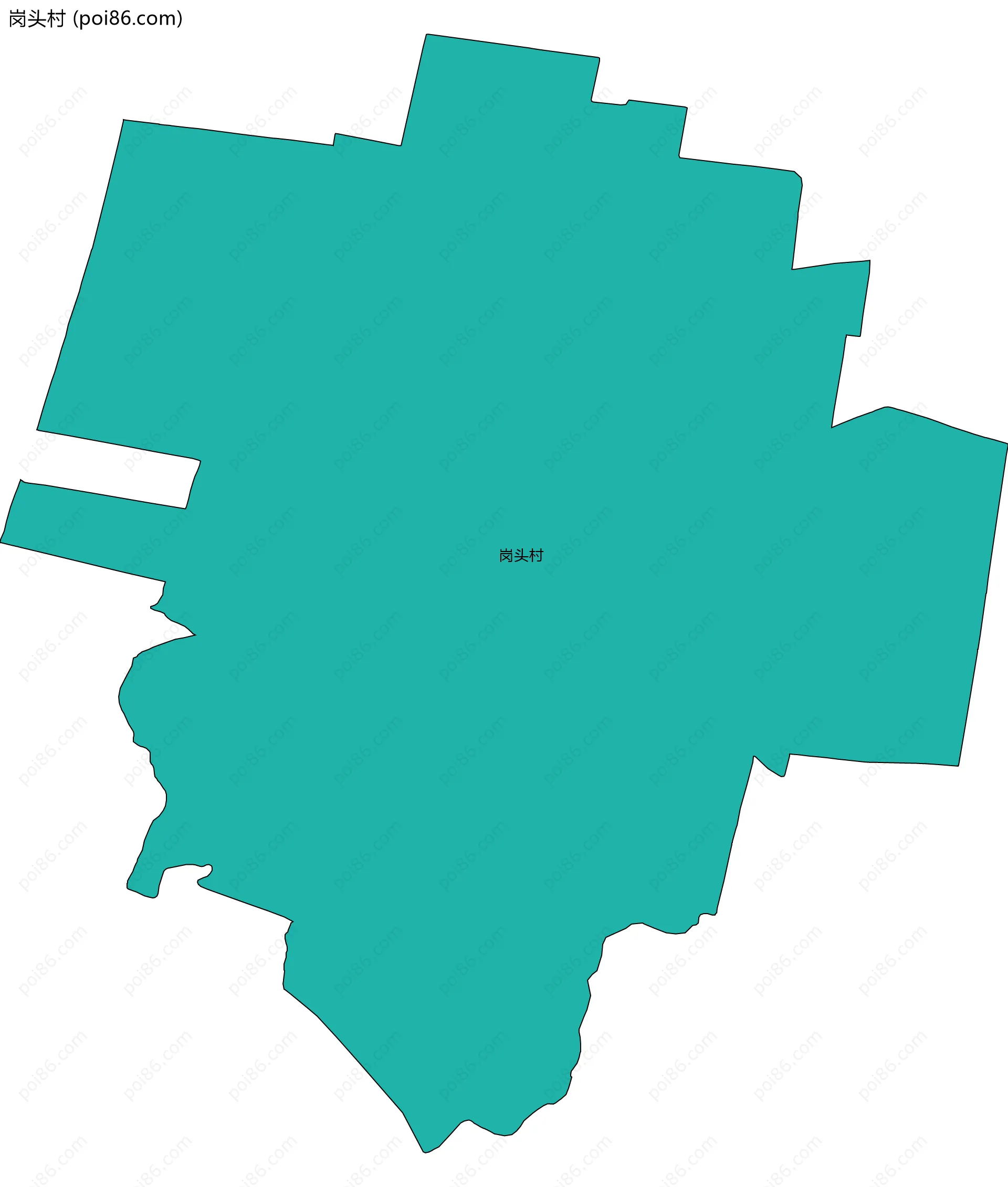 岗头村边界地图