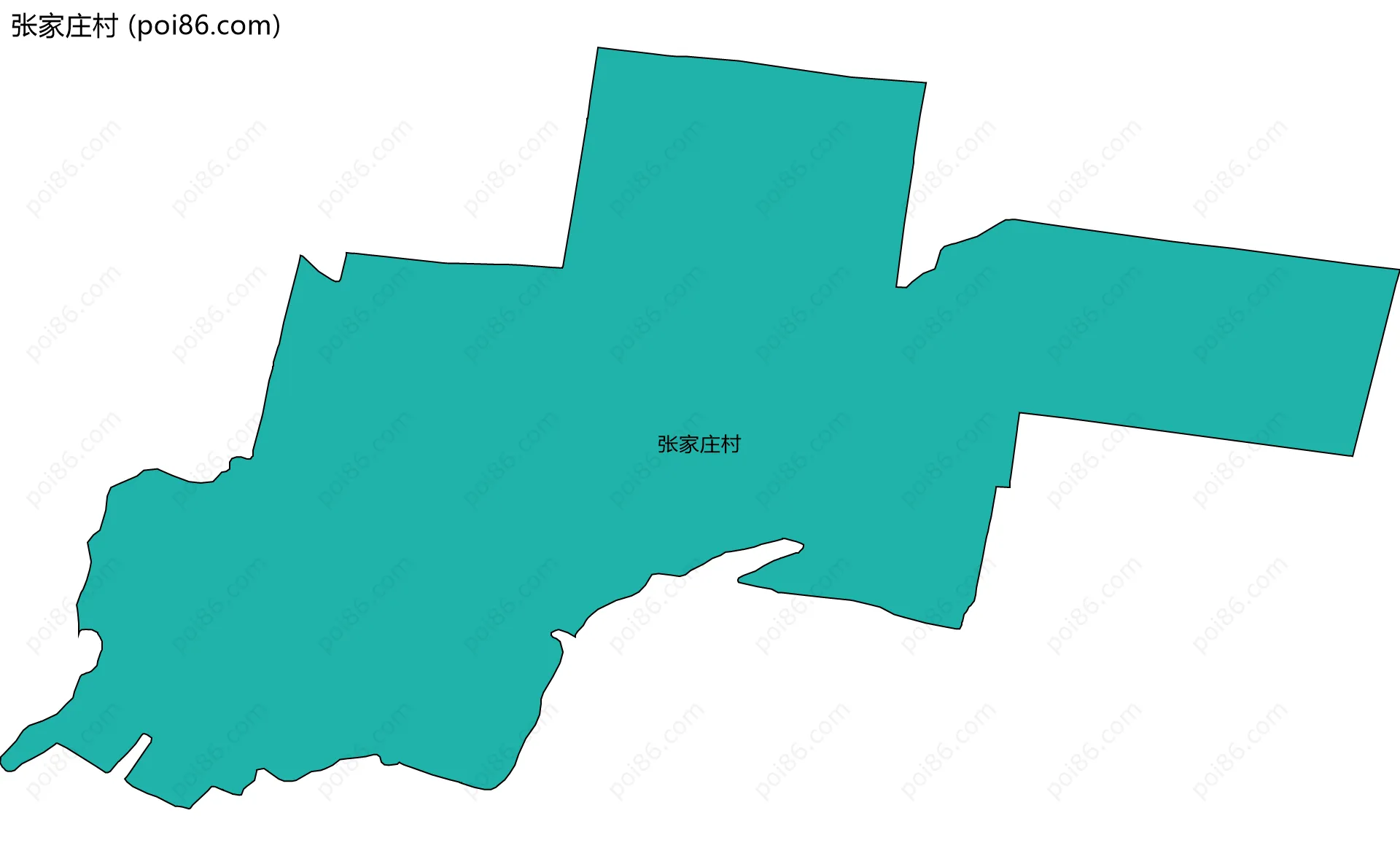 张家庄村边界地图