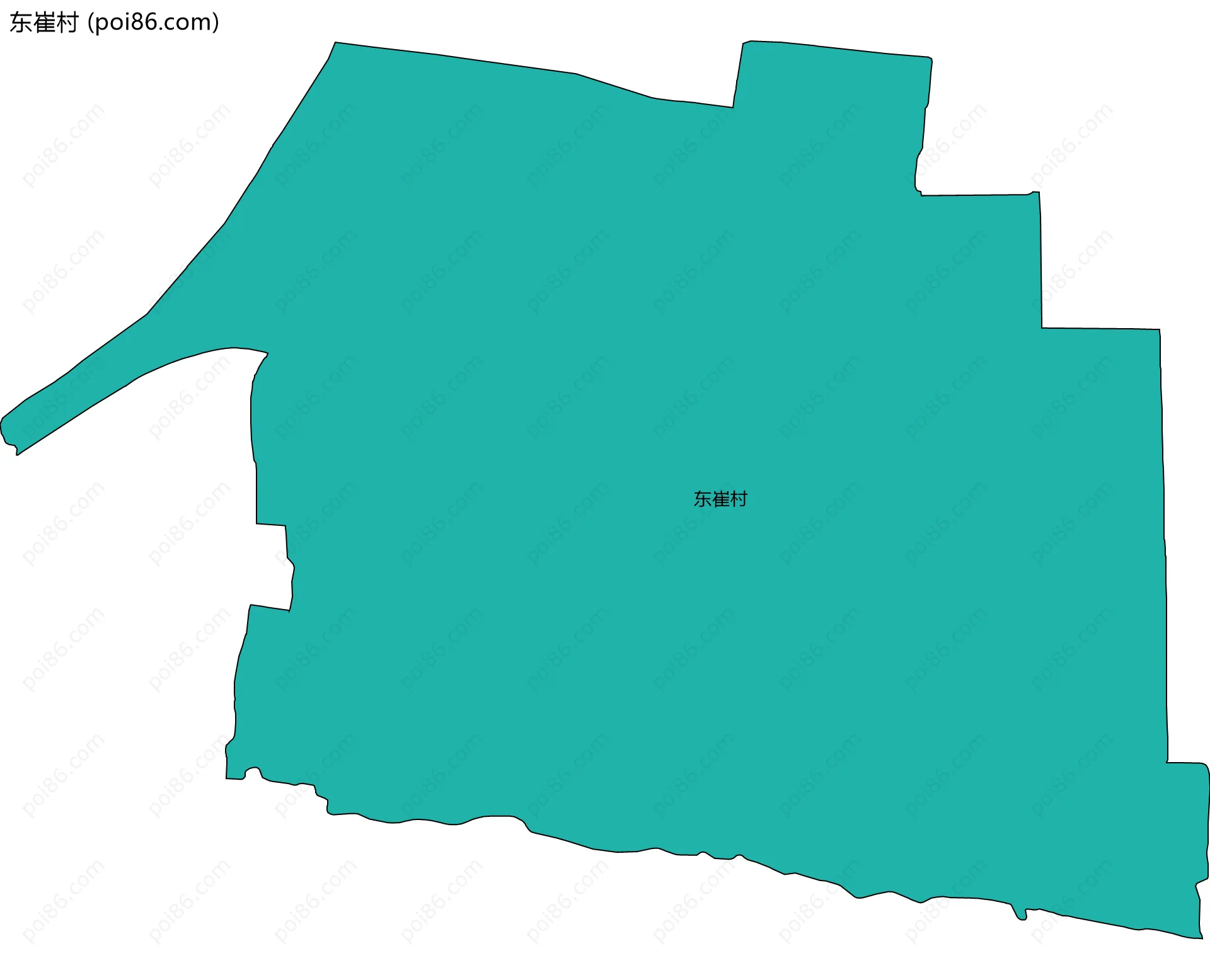 东崔村边界地图