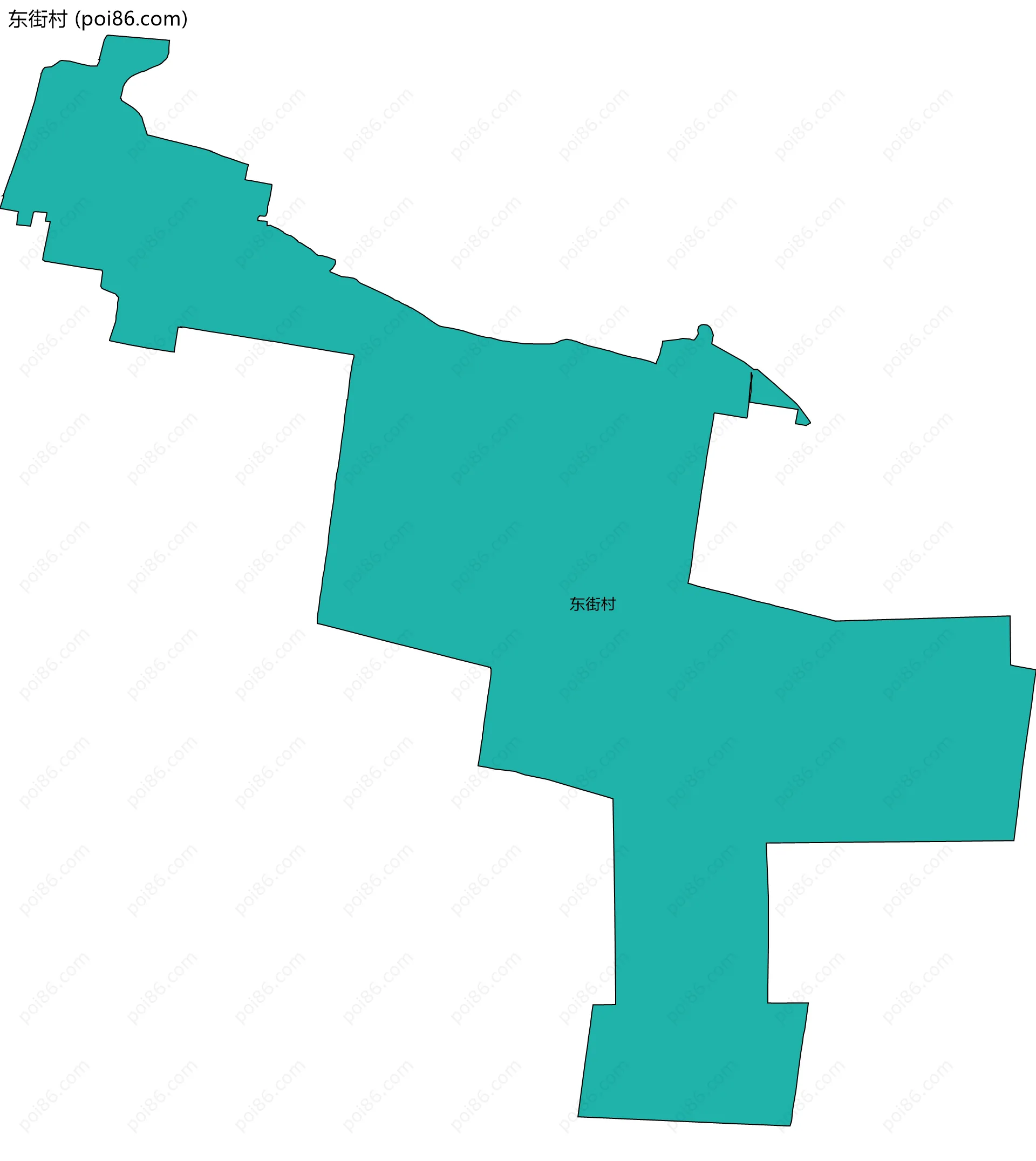 东街村边界地图