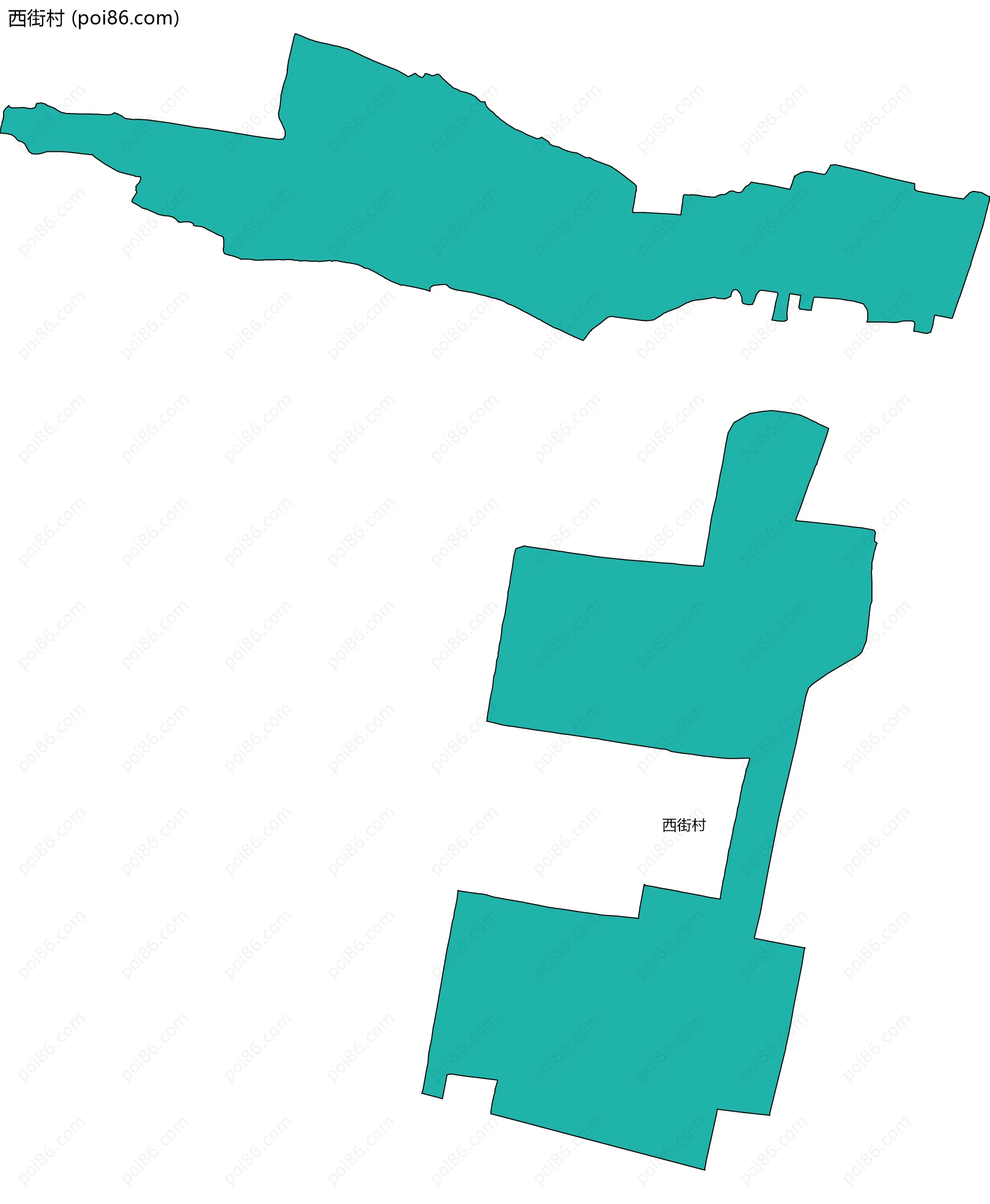 西街村边界地图