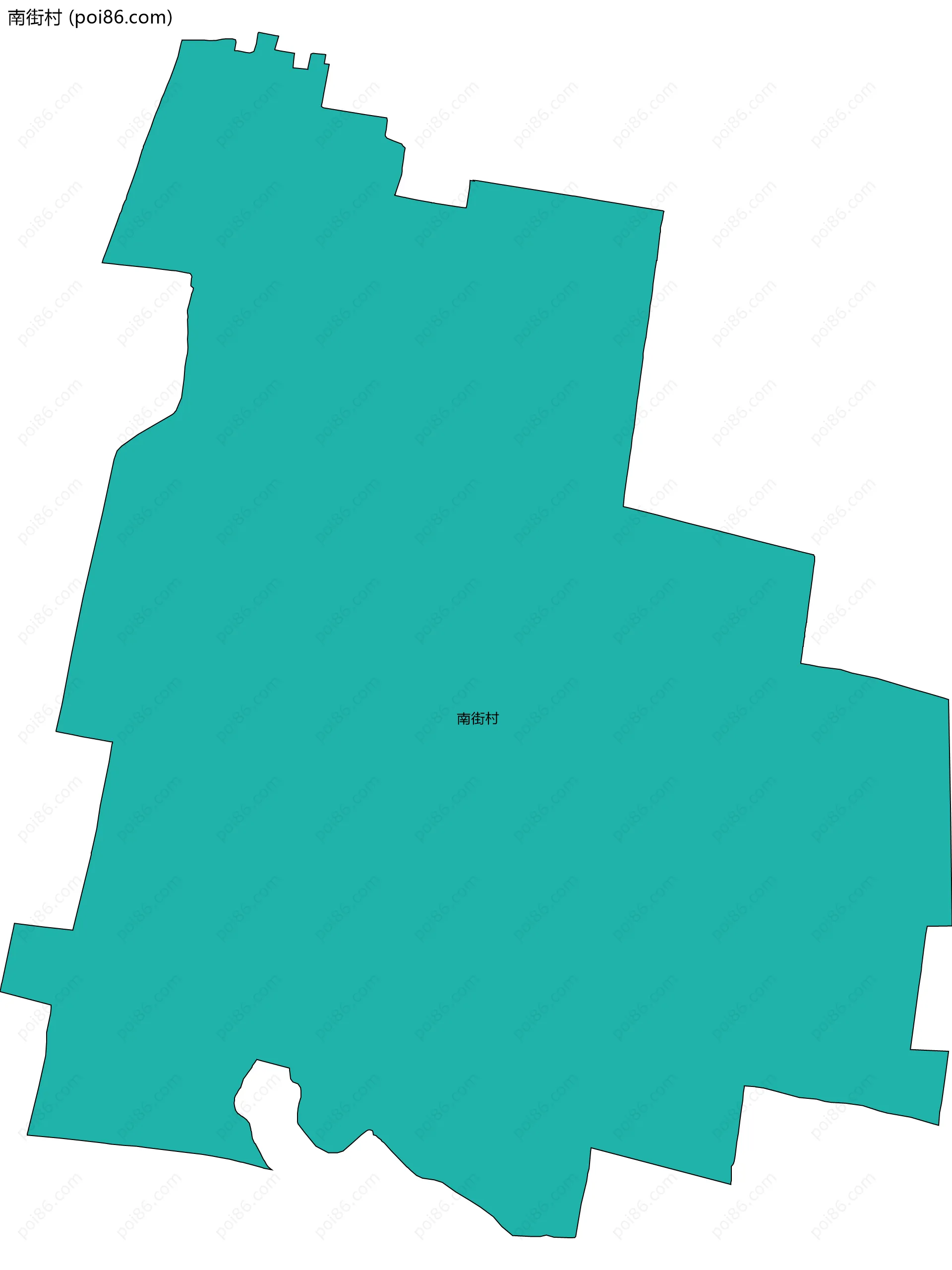 南街村边界地图