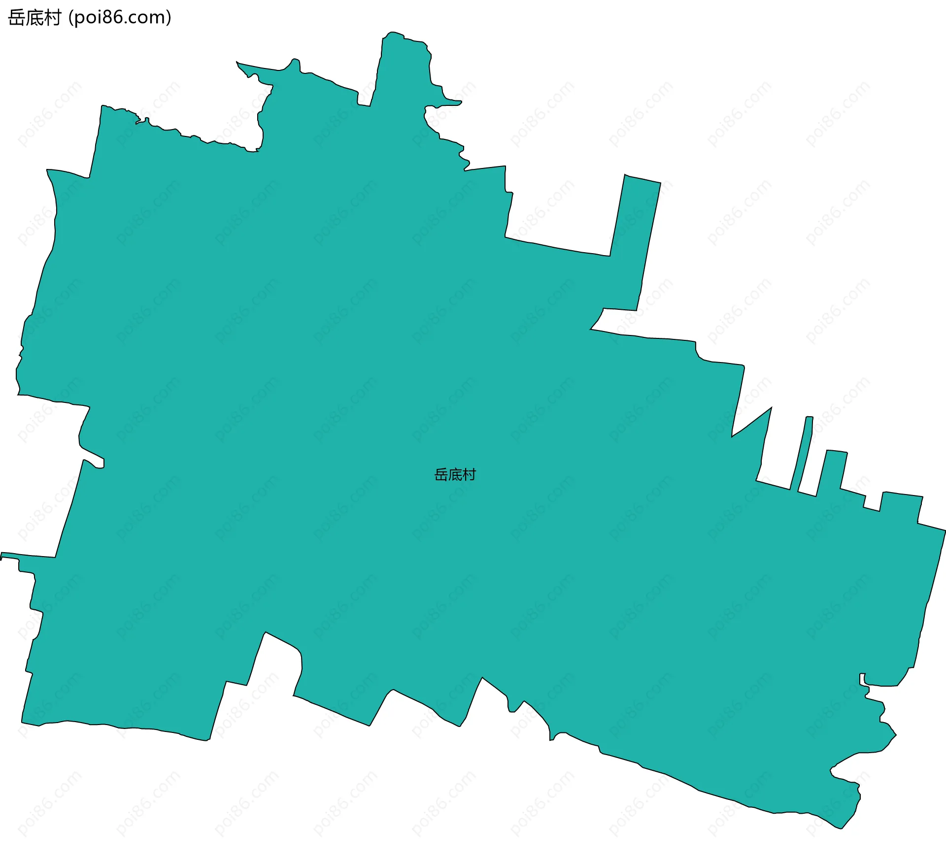 岳底村边界地图