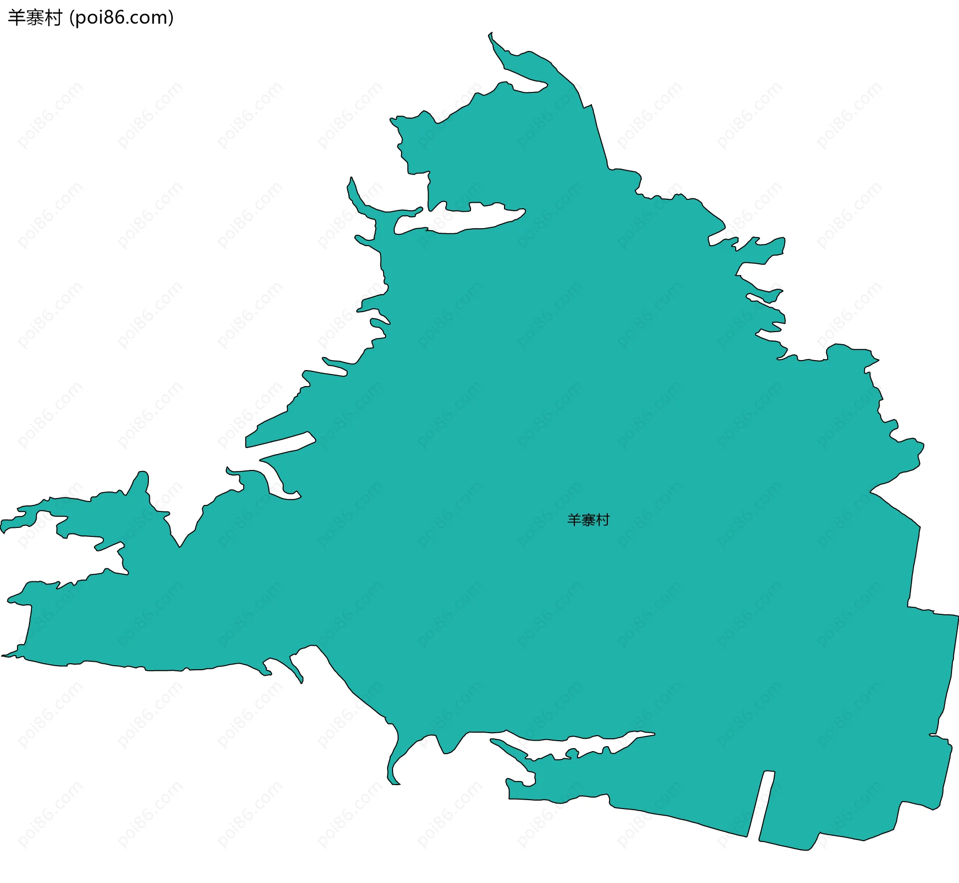 羊寨村边界地图