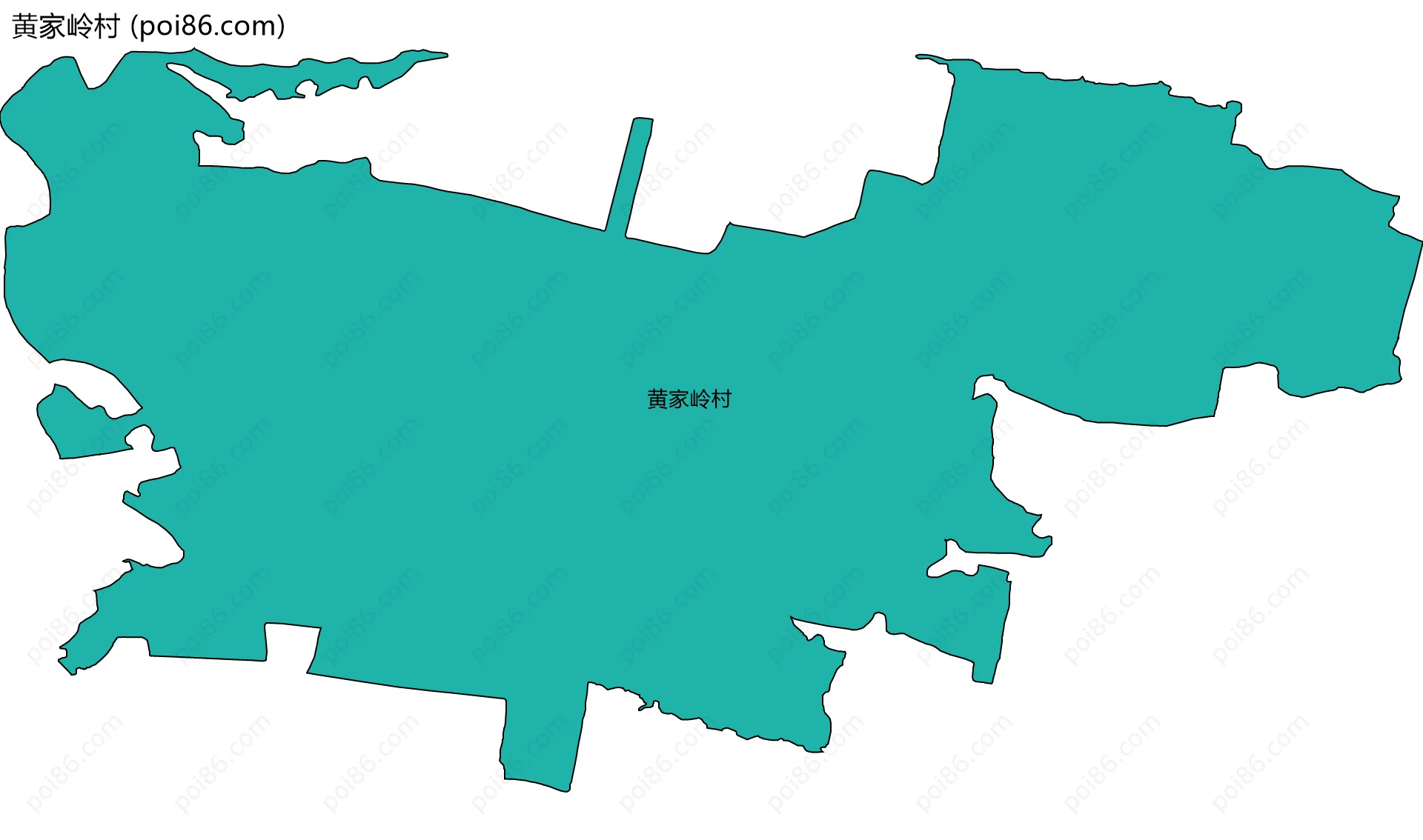 黄家岭村边界地图