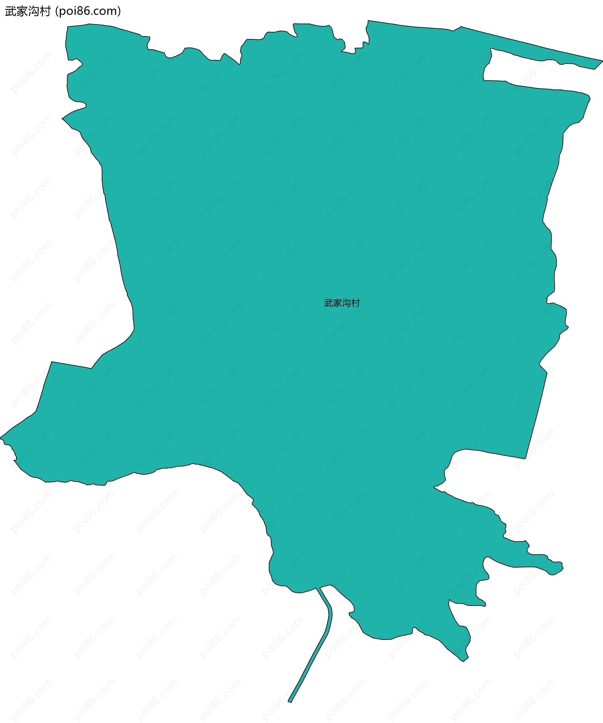 武家沟村边界地图