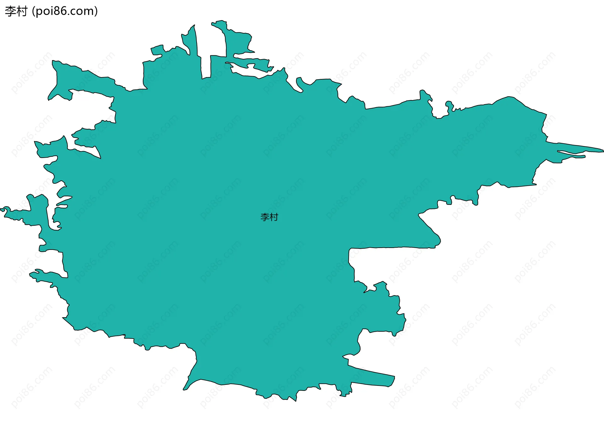 李村边界地图