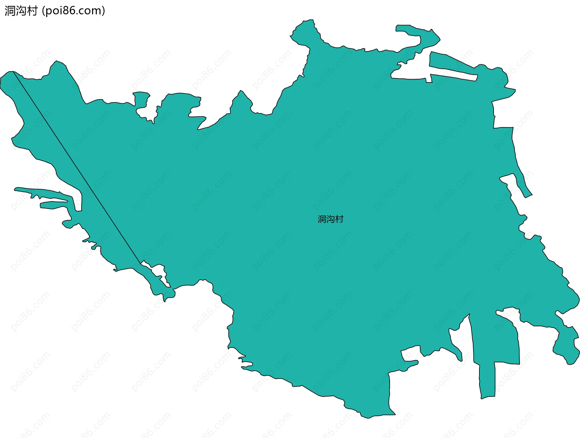 洞沟村边界地图