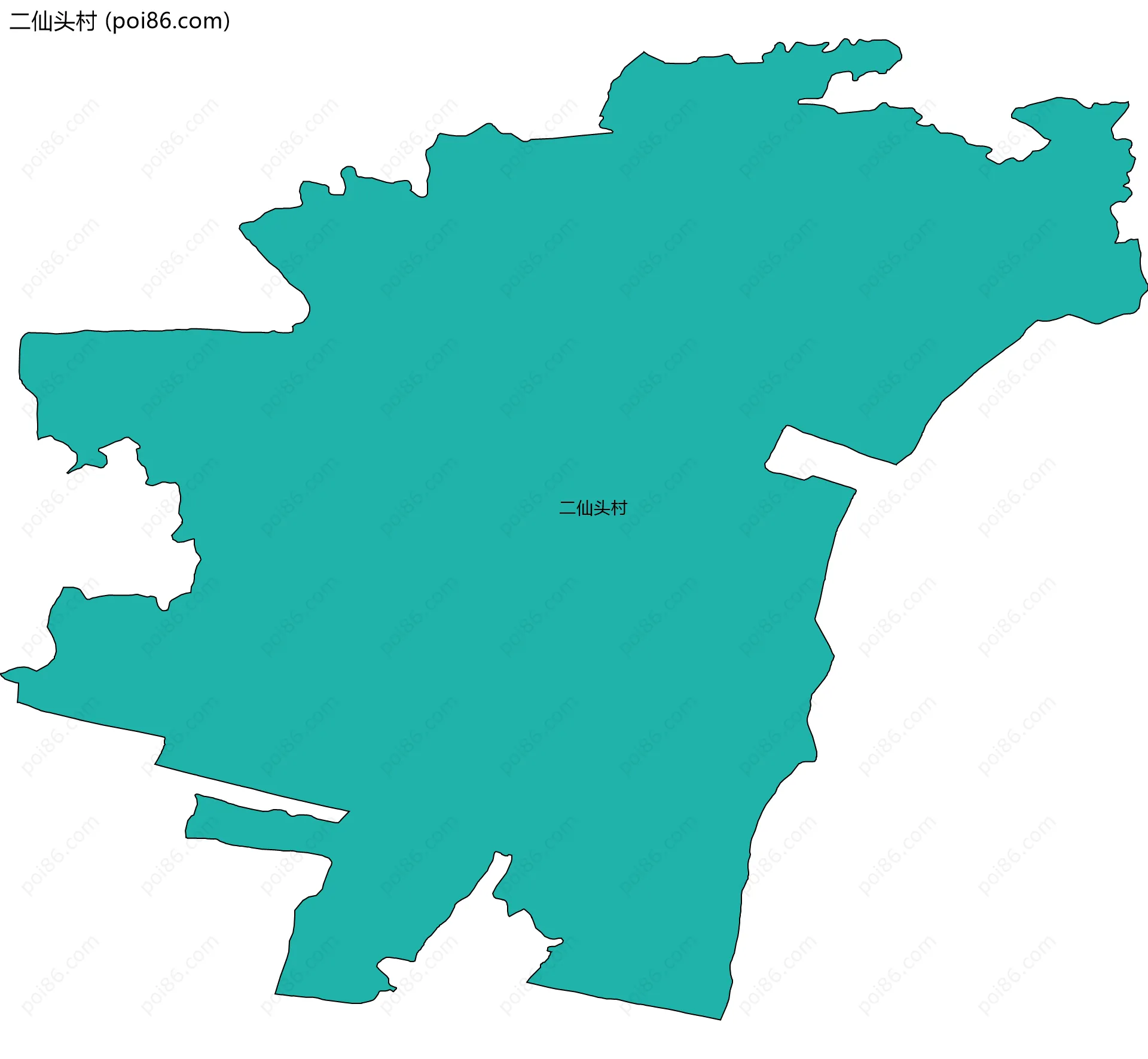 二仙头村边界地图