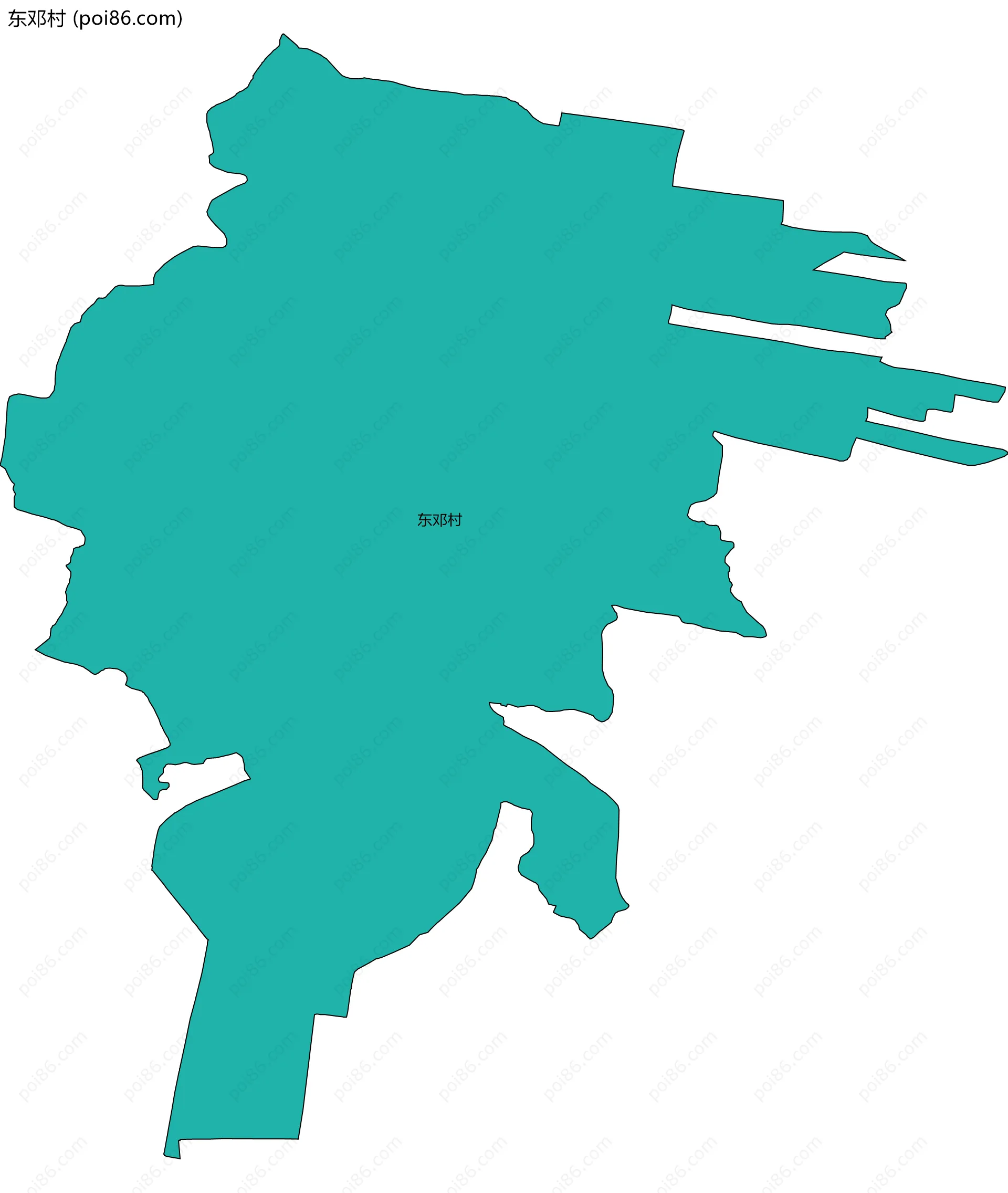 东邓村边界地图