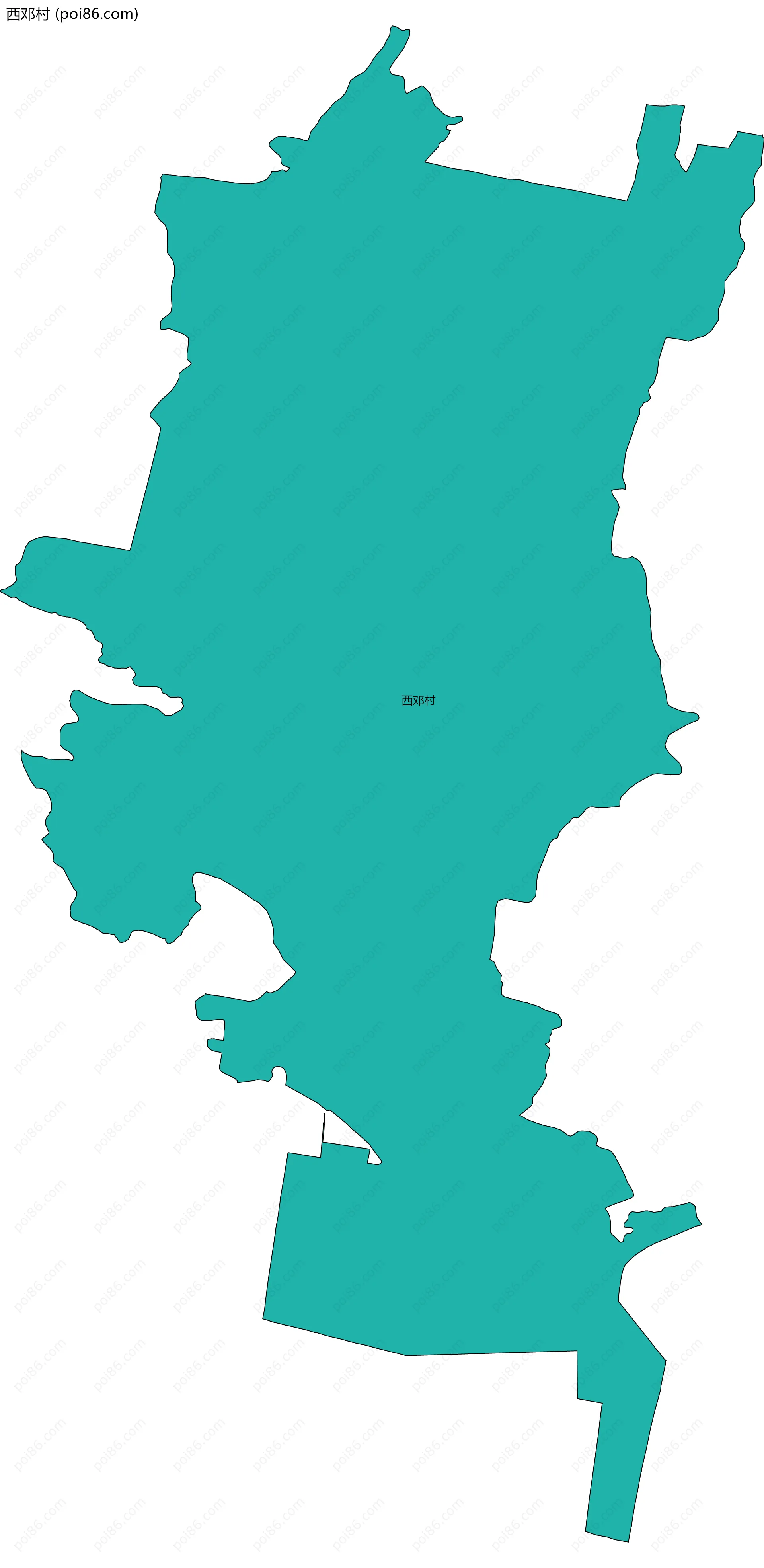 西邓村边界地图