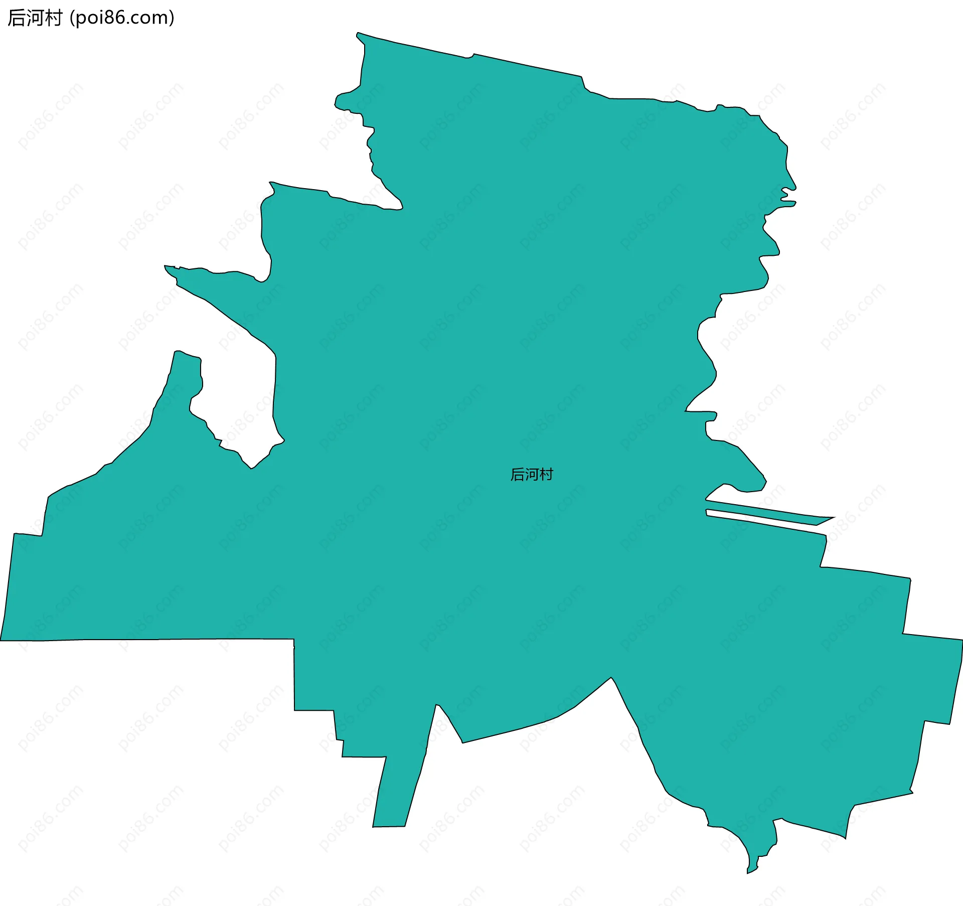 后河村边界地图