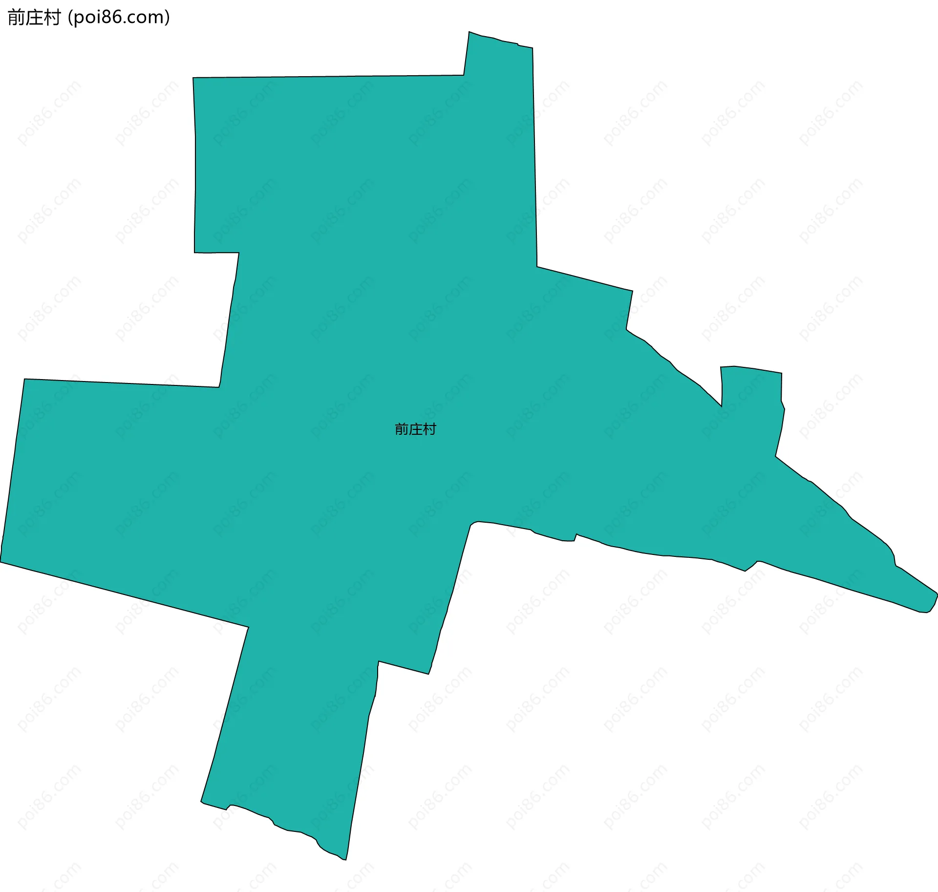 前庄村边界地图