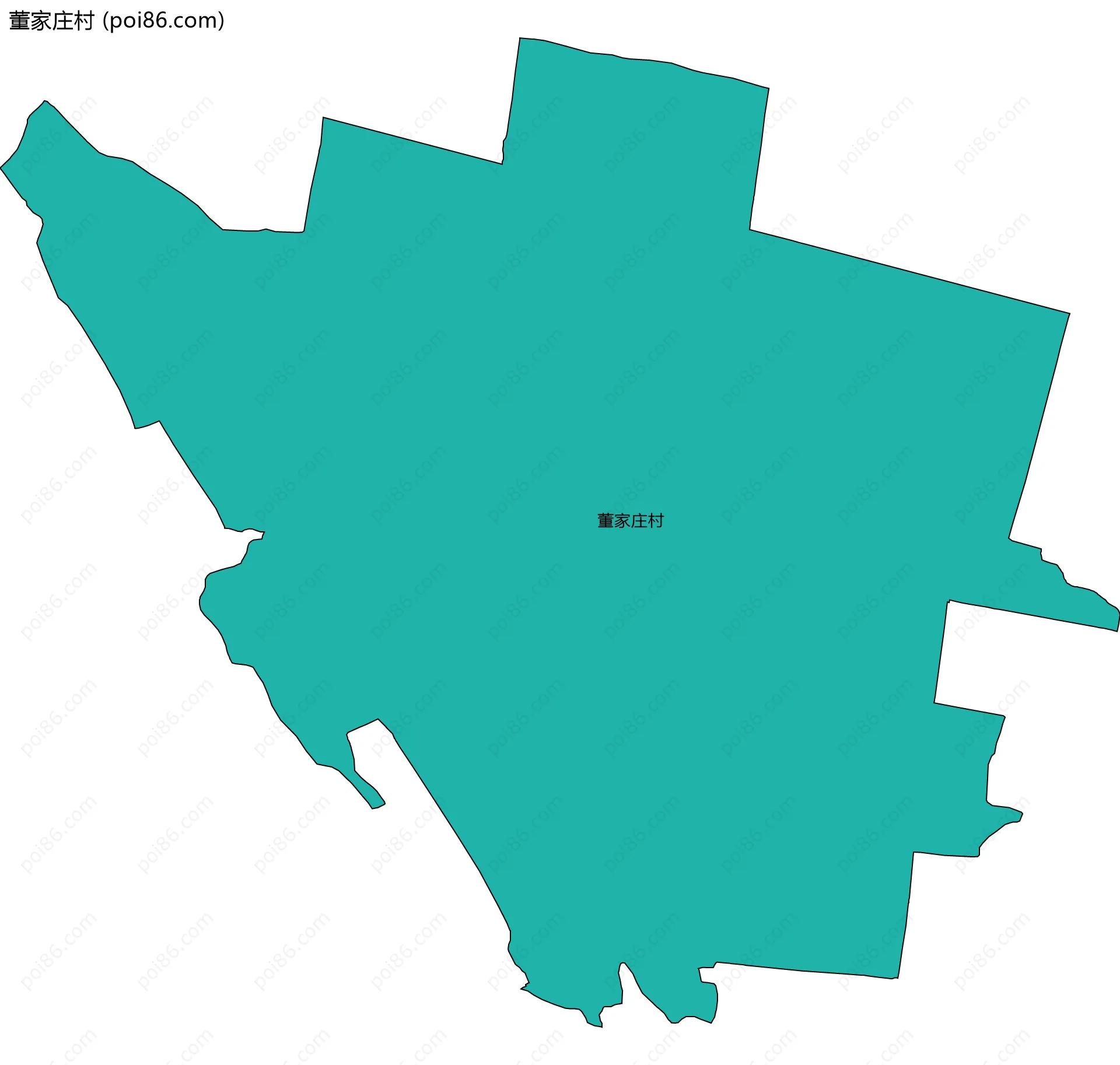 董家庄村边界地图