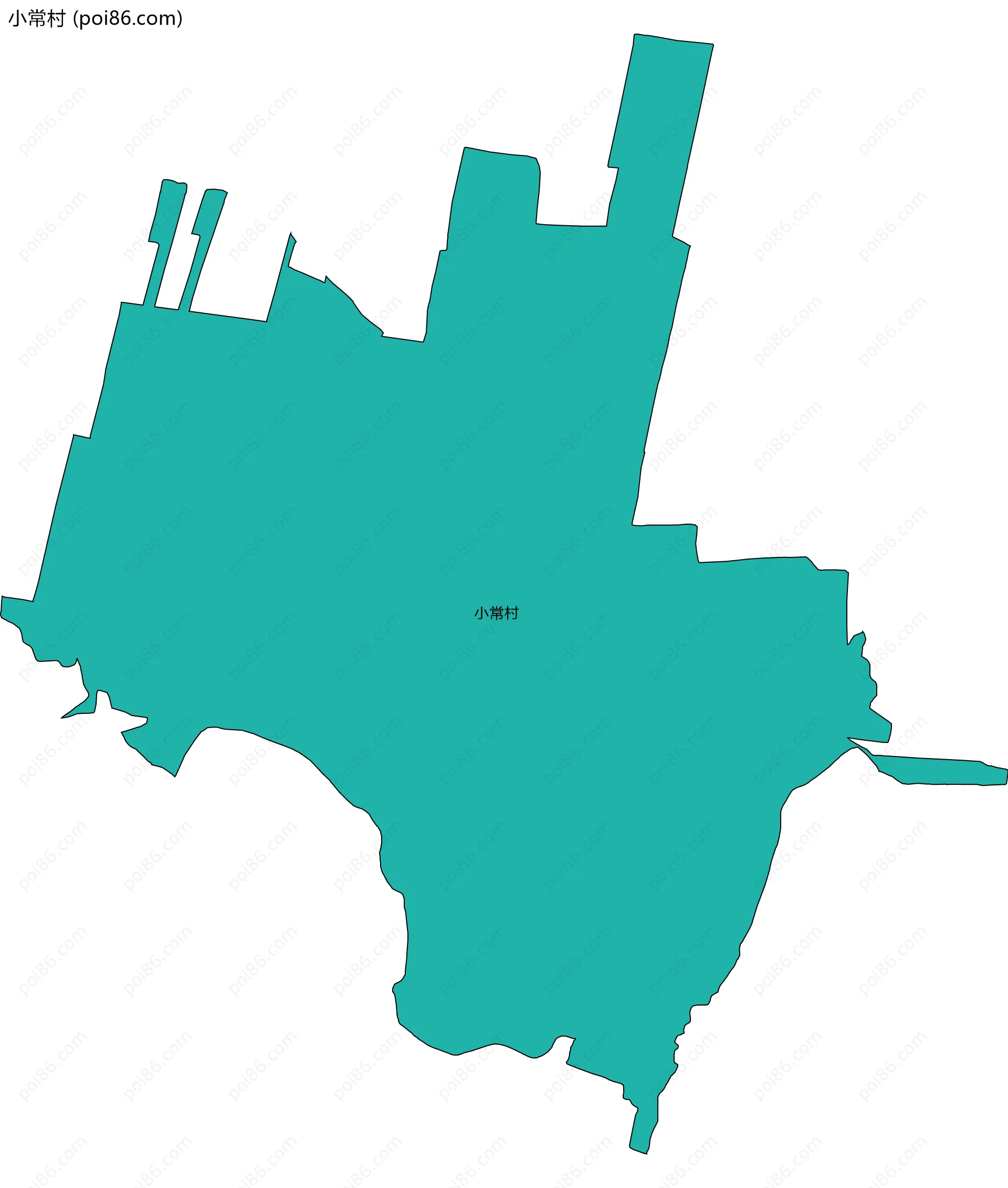 小常村边界地图