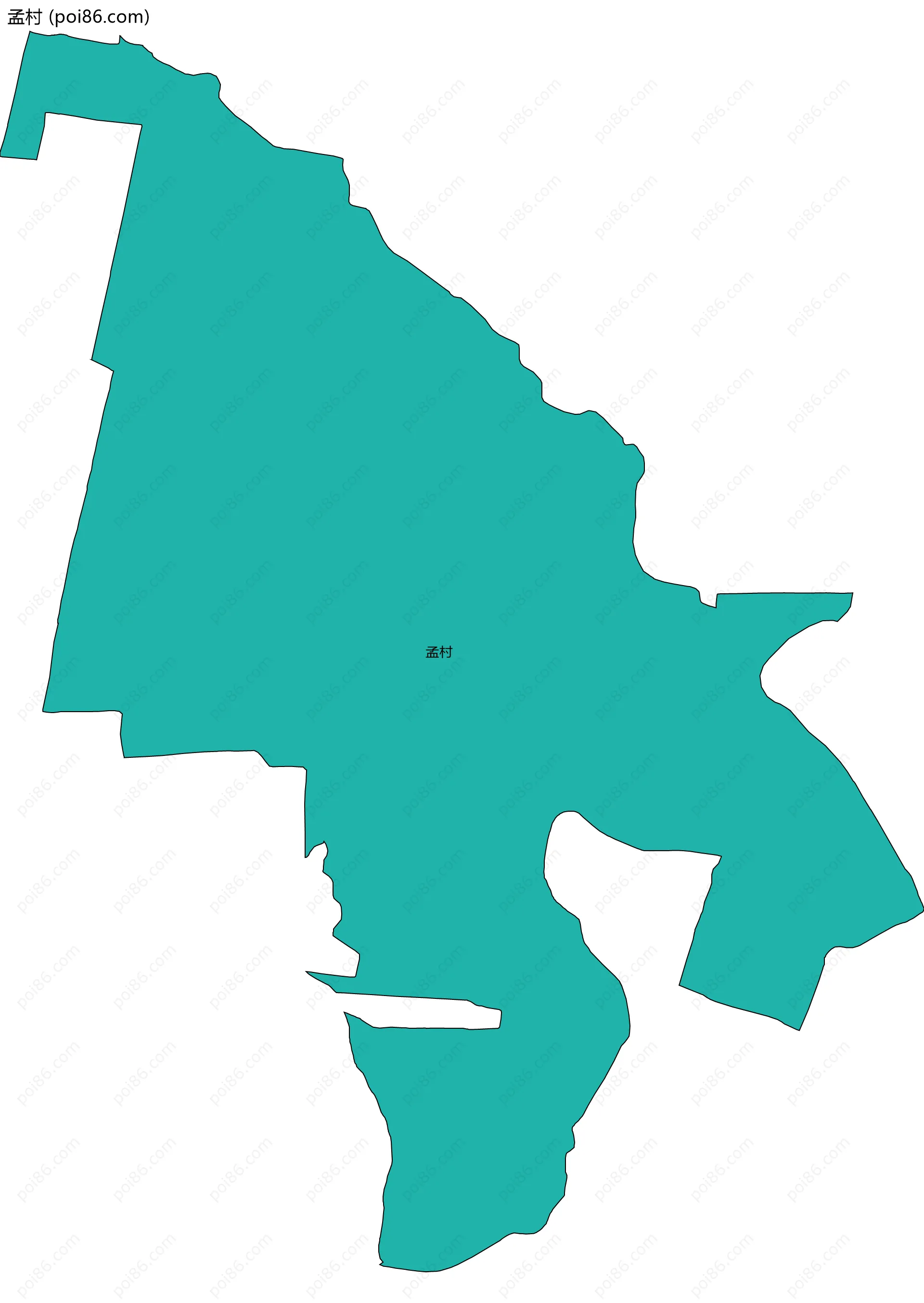 孟村边界地图