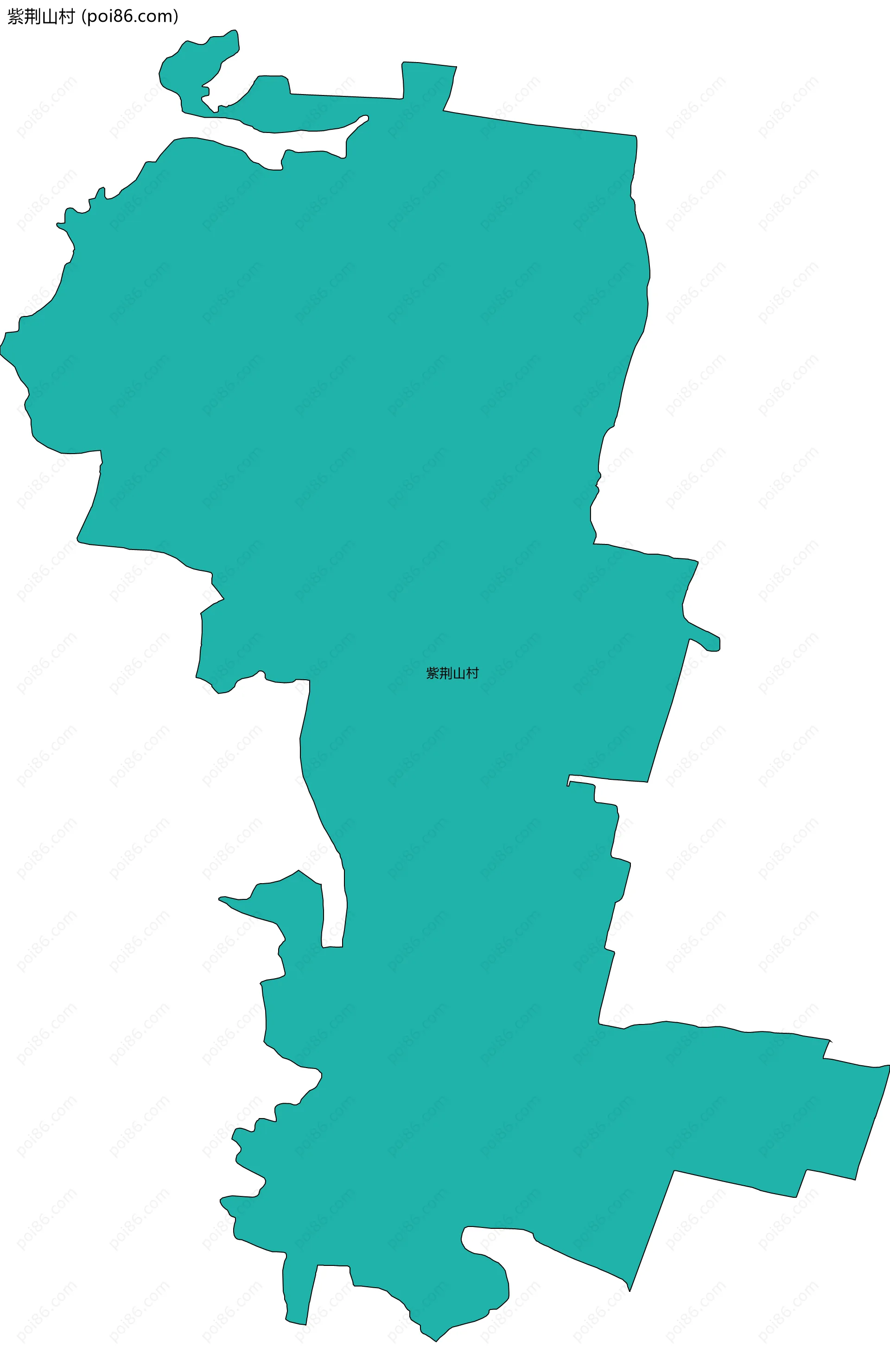 紫荆山村边界地图