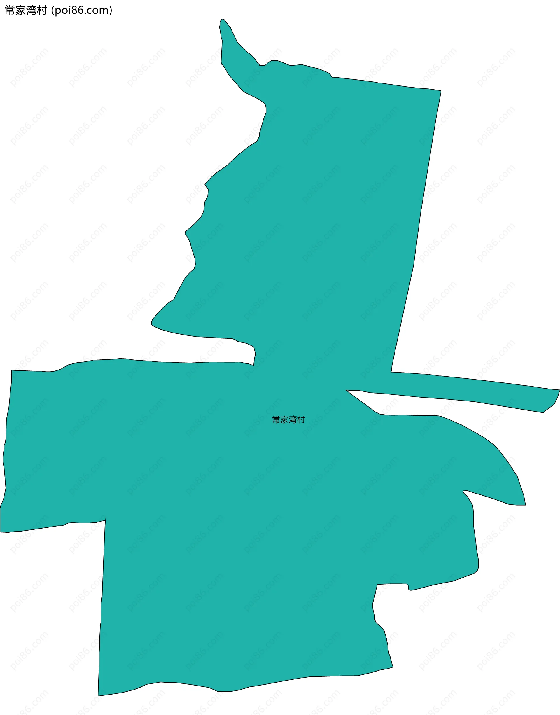 常家湾村边界地图