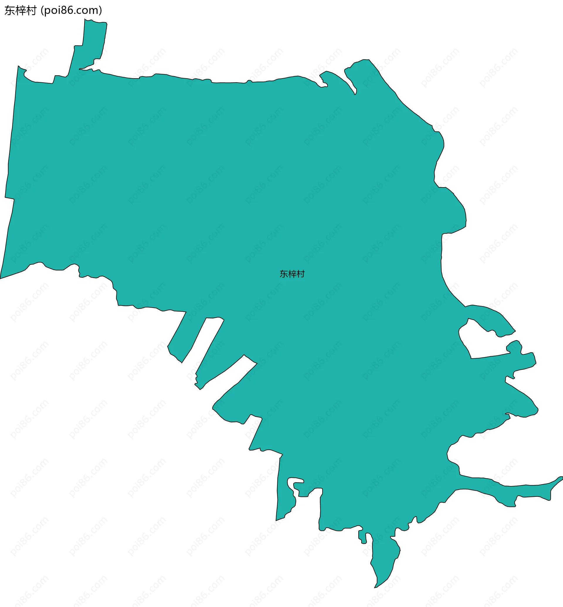 东梓村边界地图