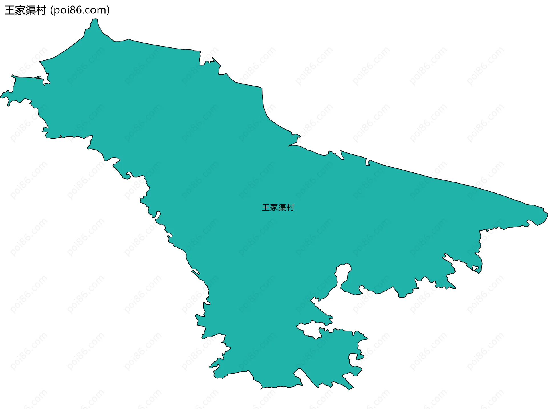 王家渠村边界地图