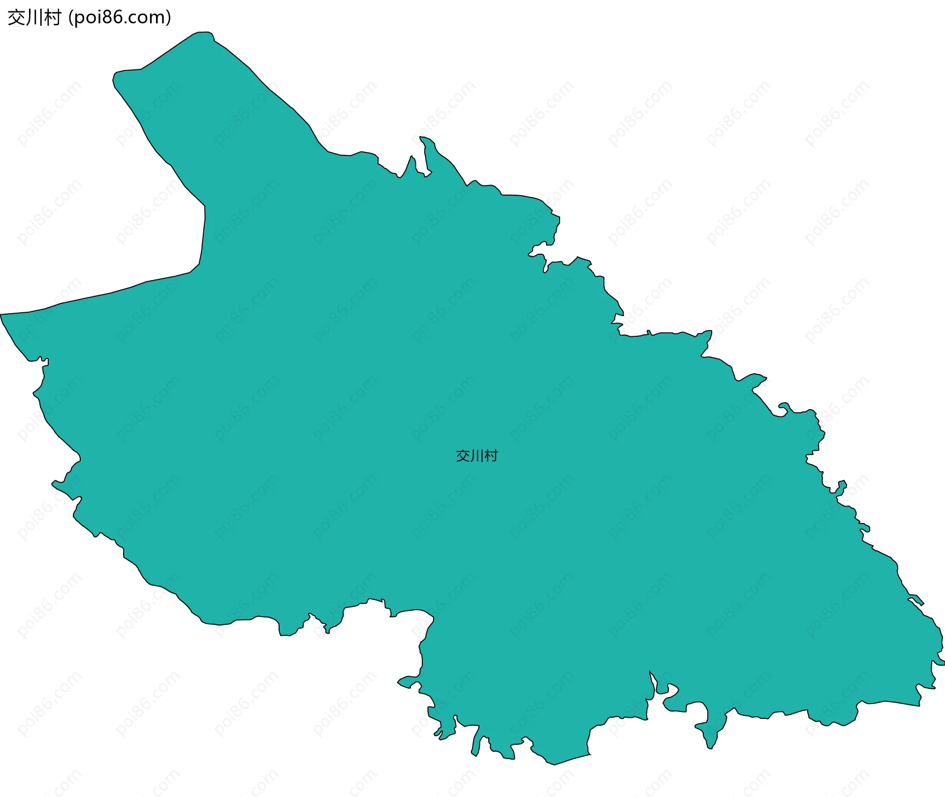 交川村边界地图