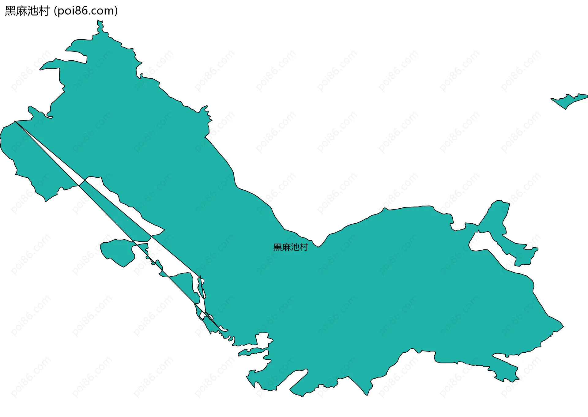 黑麻池村边界地图