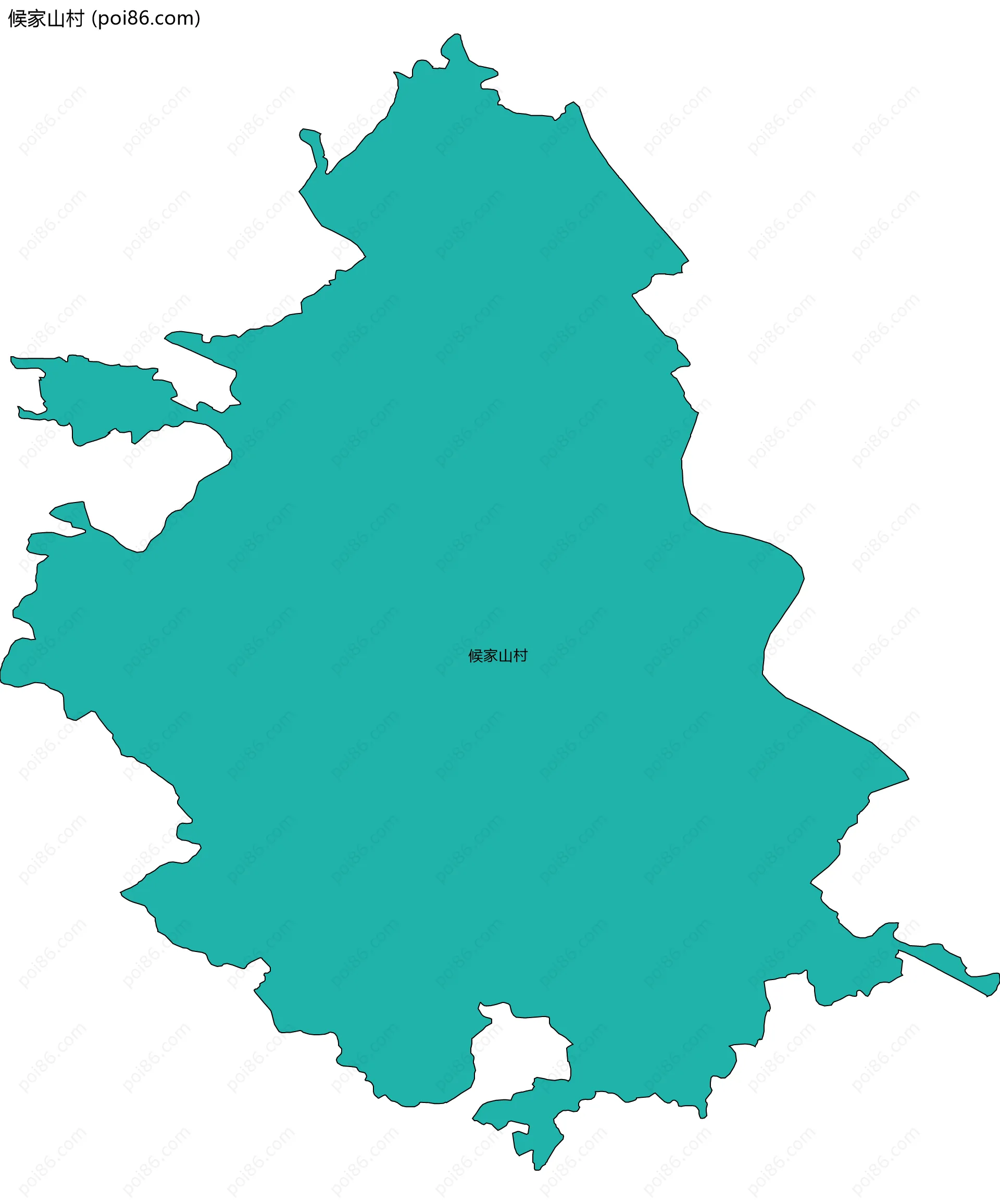 候家山村边界地图