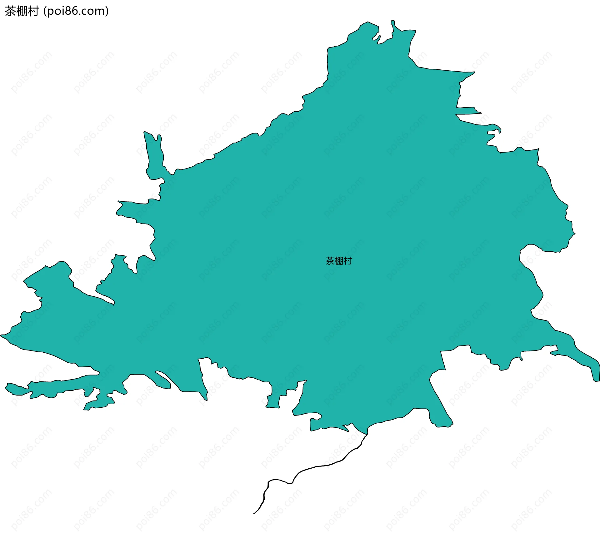 茶棚村边界地图